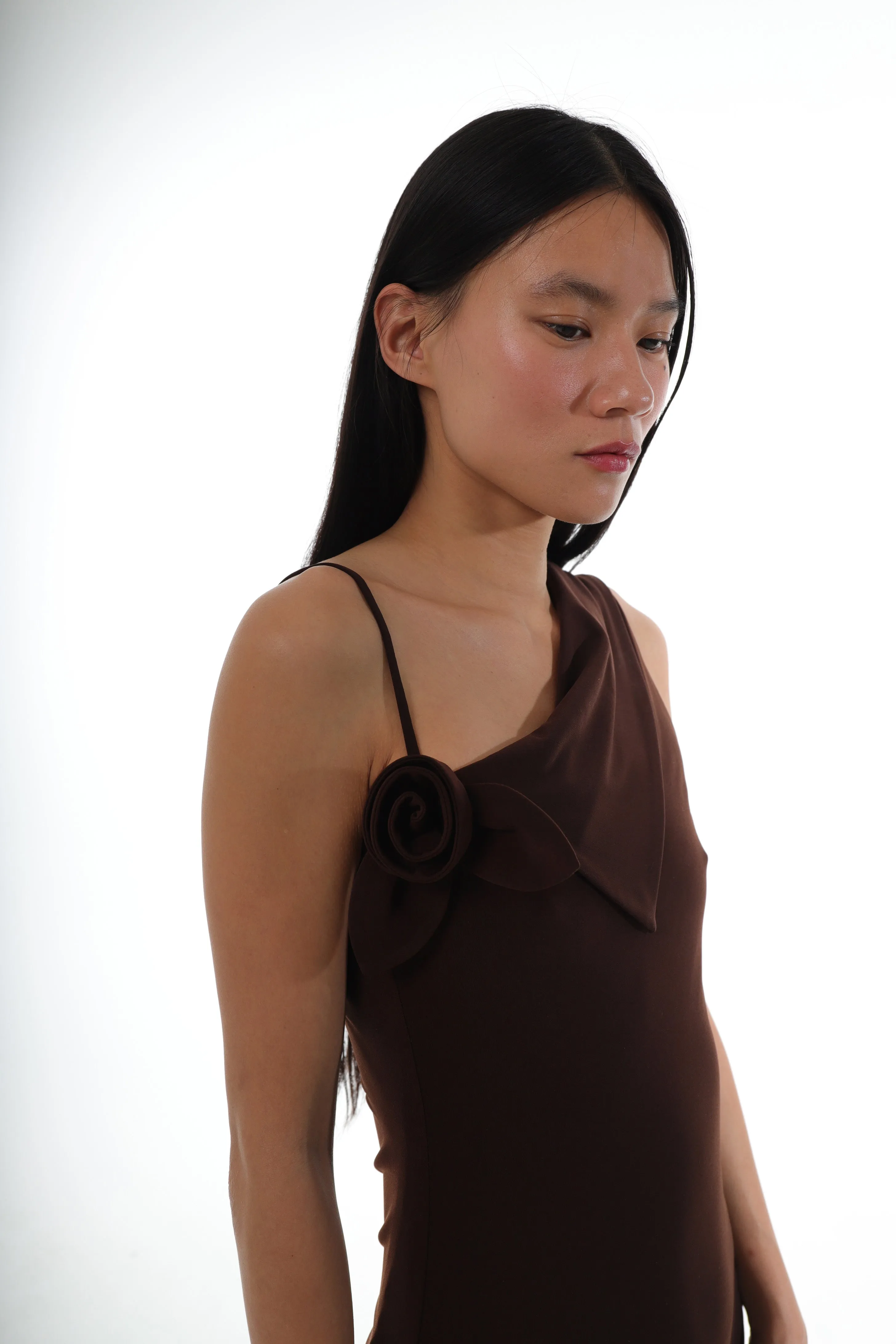 OTTER DRESS IN DARK BROWN sold by Sandy Liang product image thumbnail 4