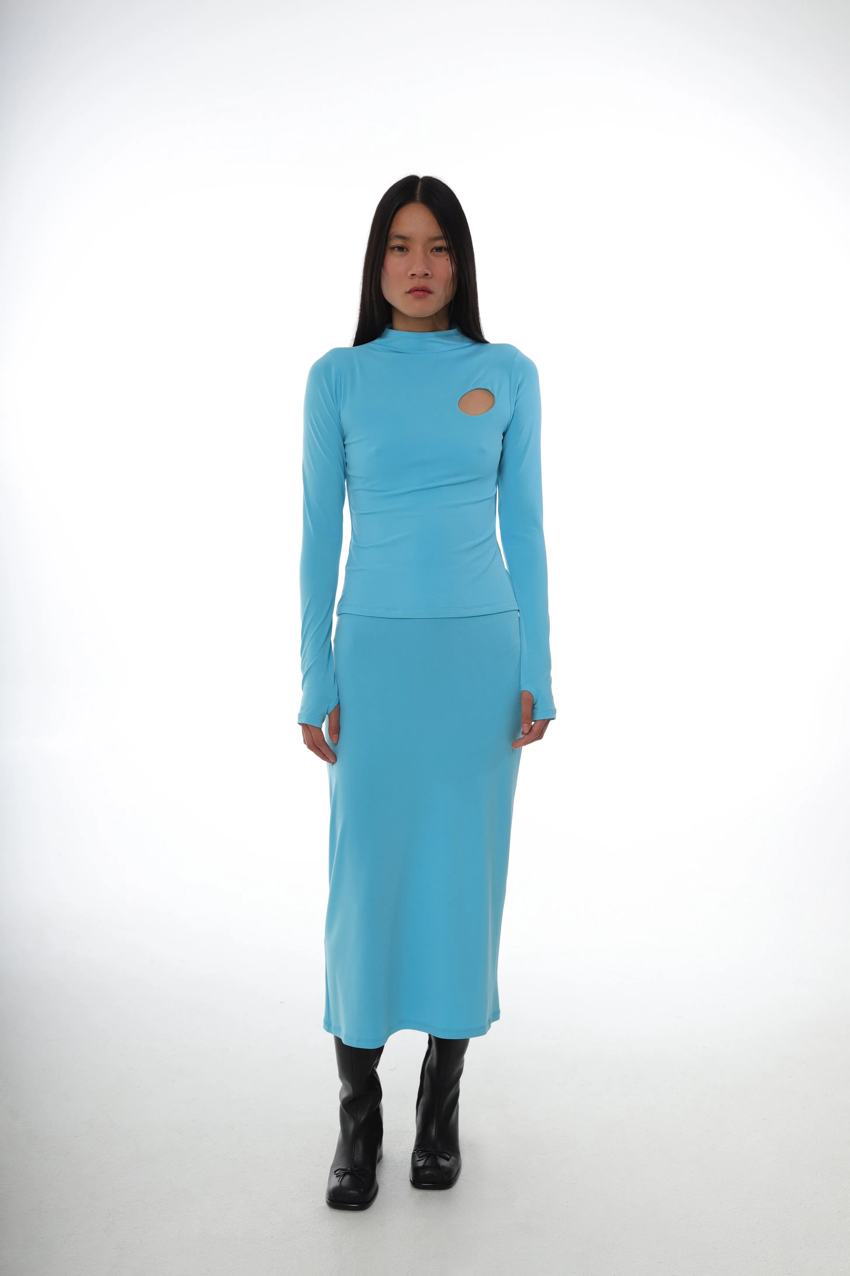 BELLA TOP IN TURQUOISE sold by Sandy Liang product image thumbnail 2