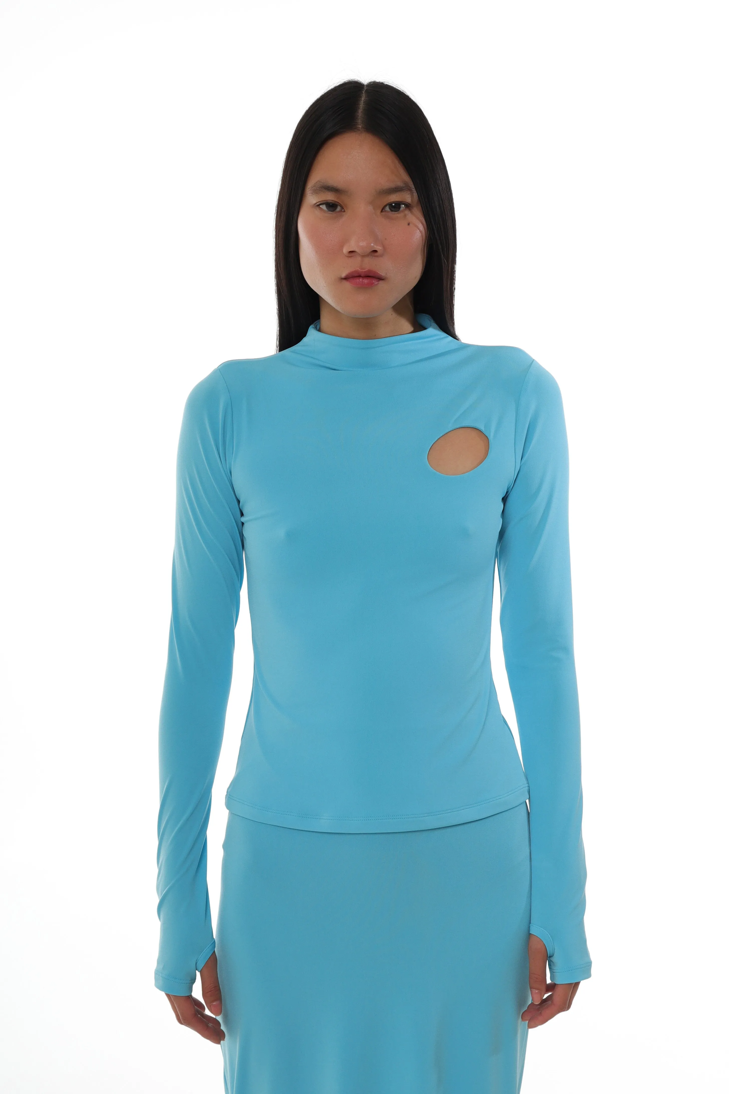 BELLA TOP IN TURQUOISE sold by Sandy Liang product image thumbnail 4