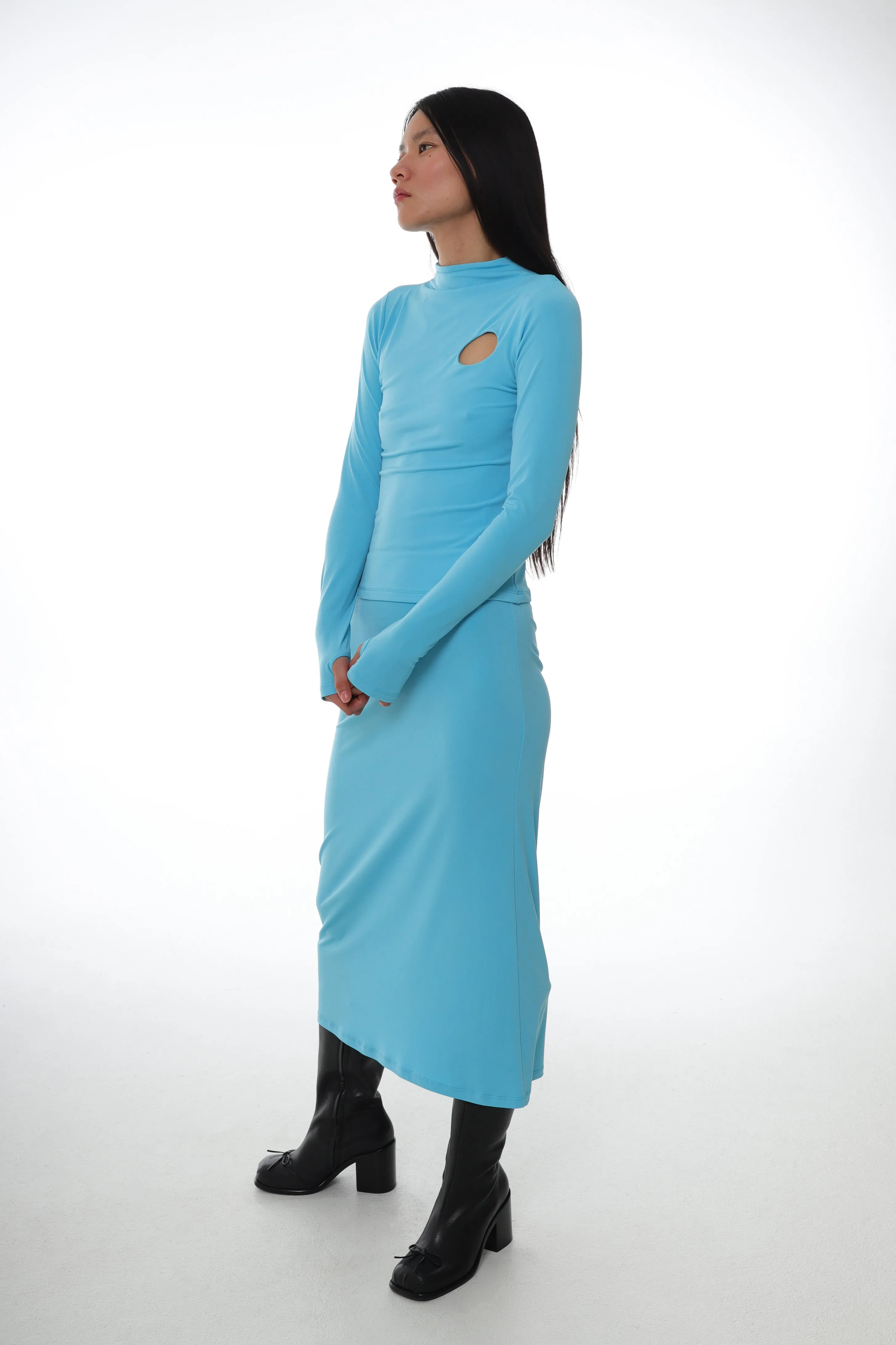 BELLA TOP IN TURQUOISE sold by Sandy Liang product image thumbnail 3