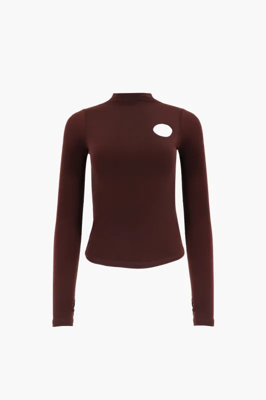 BELLA TOP IN DARK BROWN sold by Sandy Liang