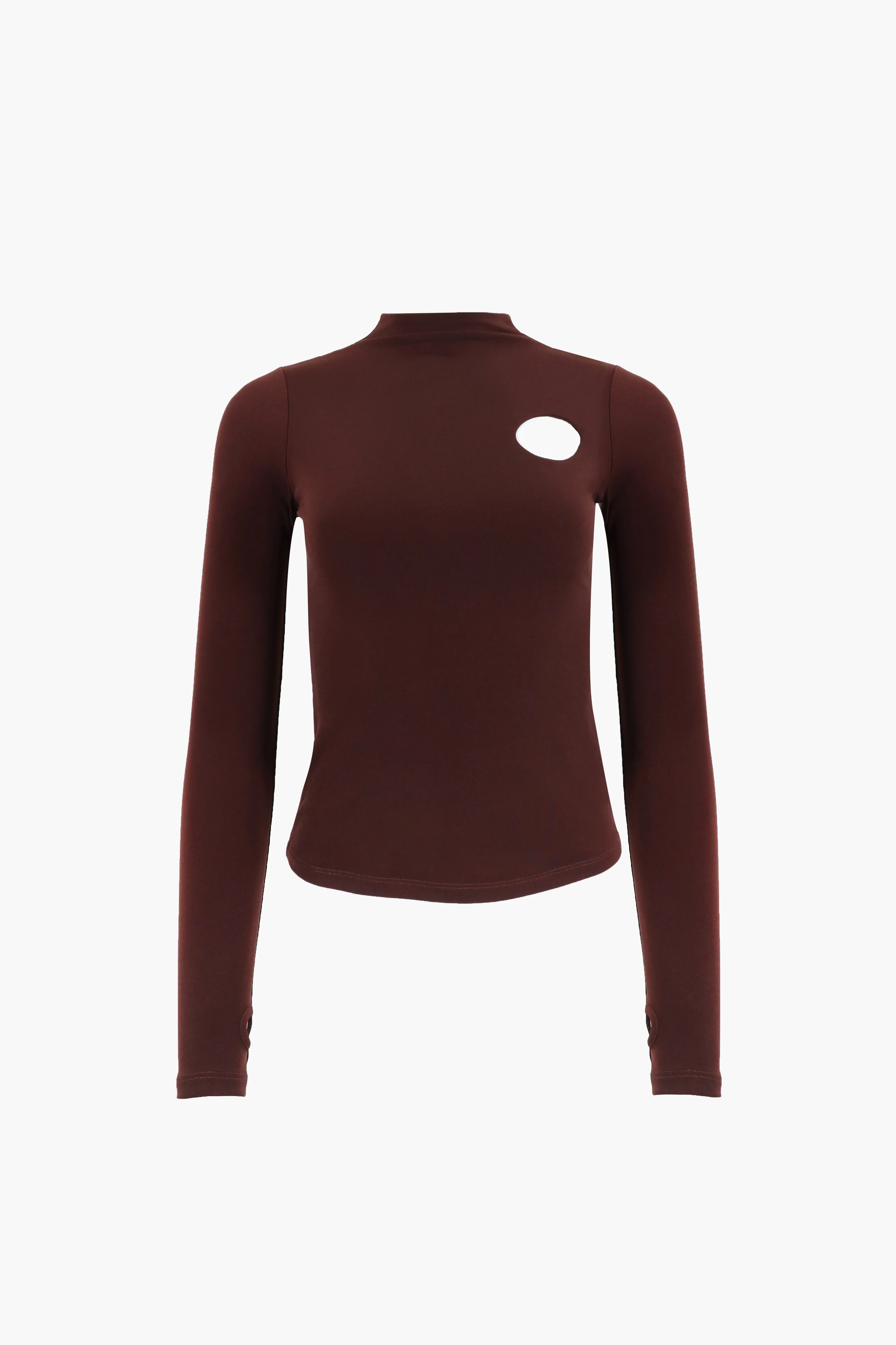 BELLA TOP IN DARK BROWN sold by Sandy Liang