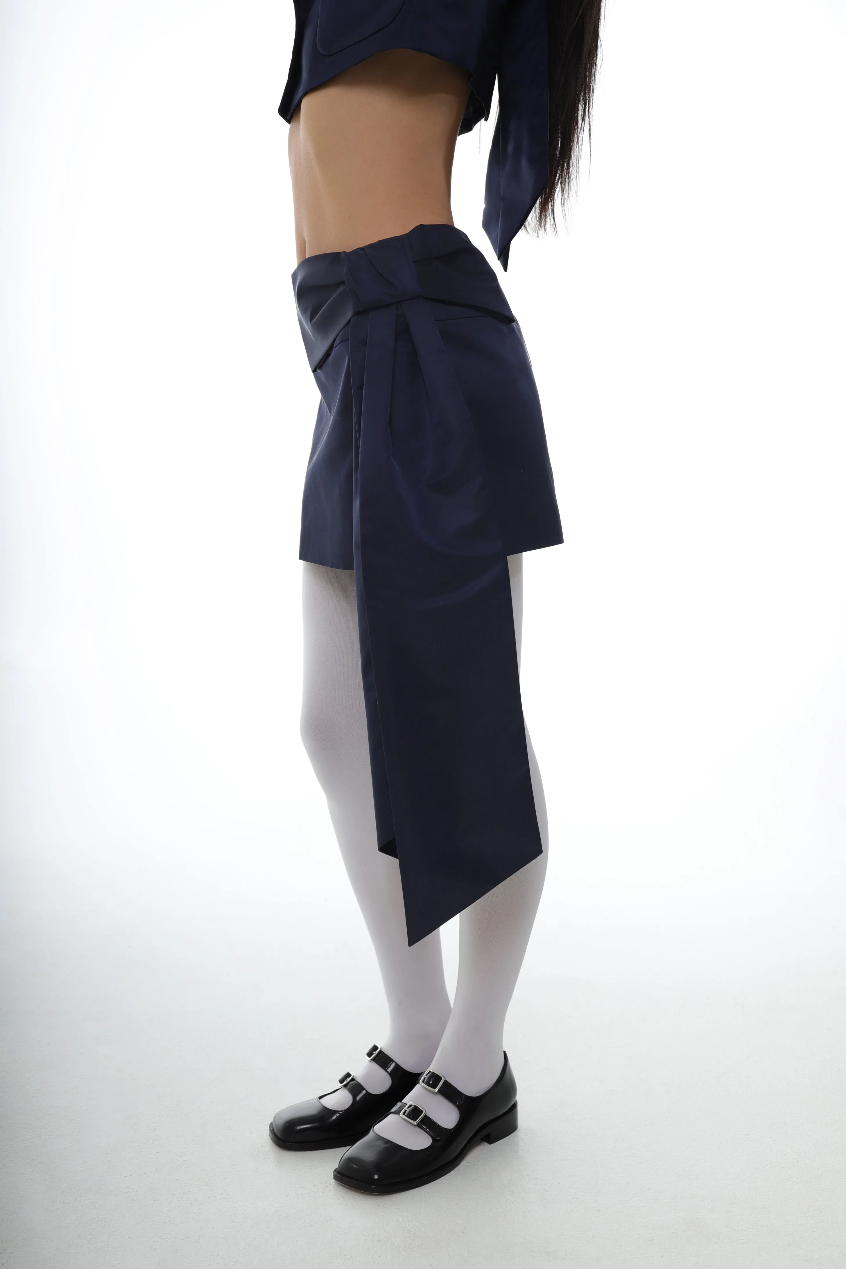 SKAR SKIRT IN NAVY sold by Sandy Liang product image thumbnail 4