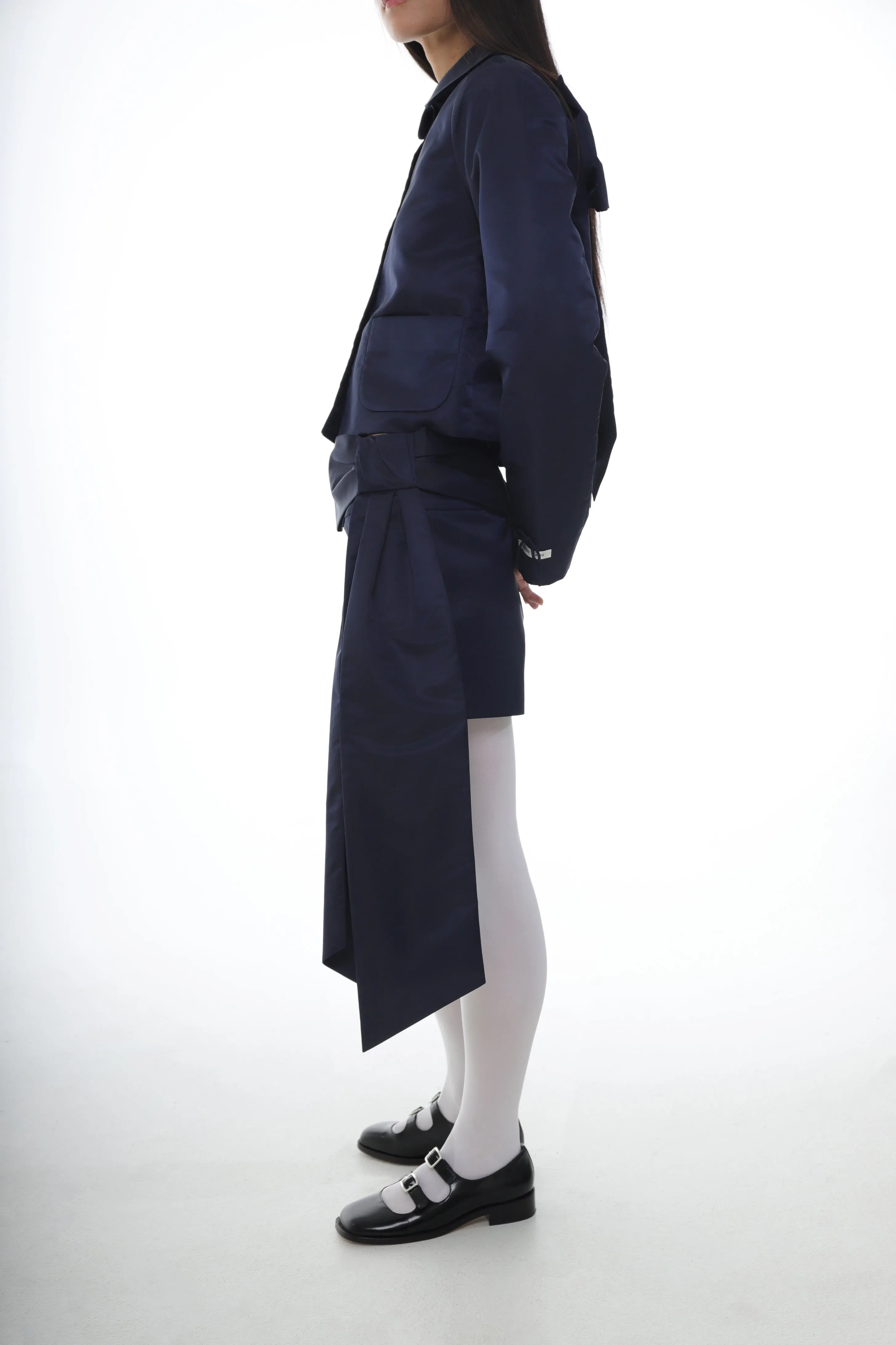 SKAR SKIRT IN NAVY sold by Sandy Liang product image thumbnail 3