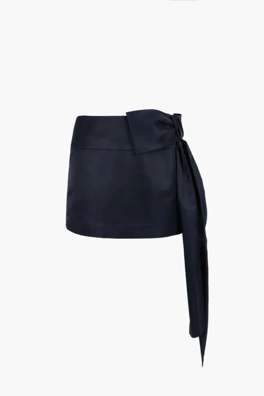 SKAR SKIRT IN NAVY sold by Sandy Liang