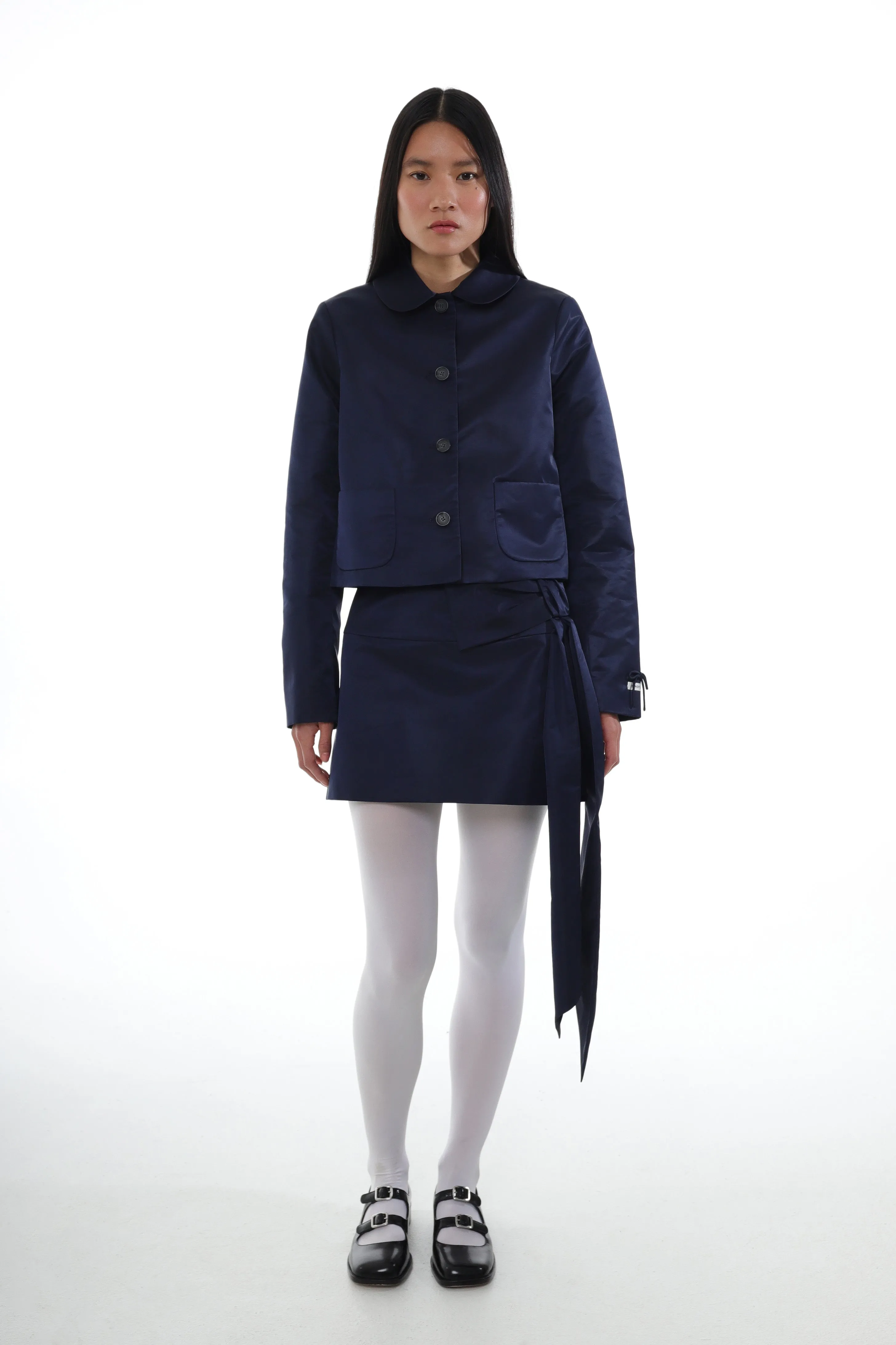 SKAR SKIRT IN NAVY sold by Sandy Liang product image thumbnail 2