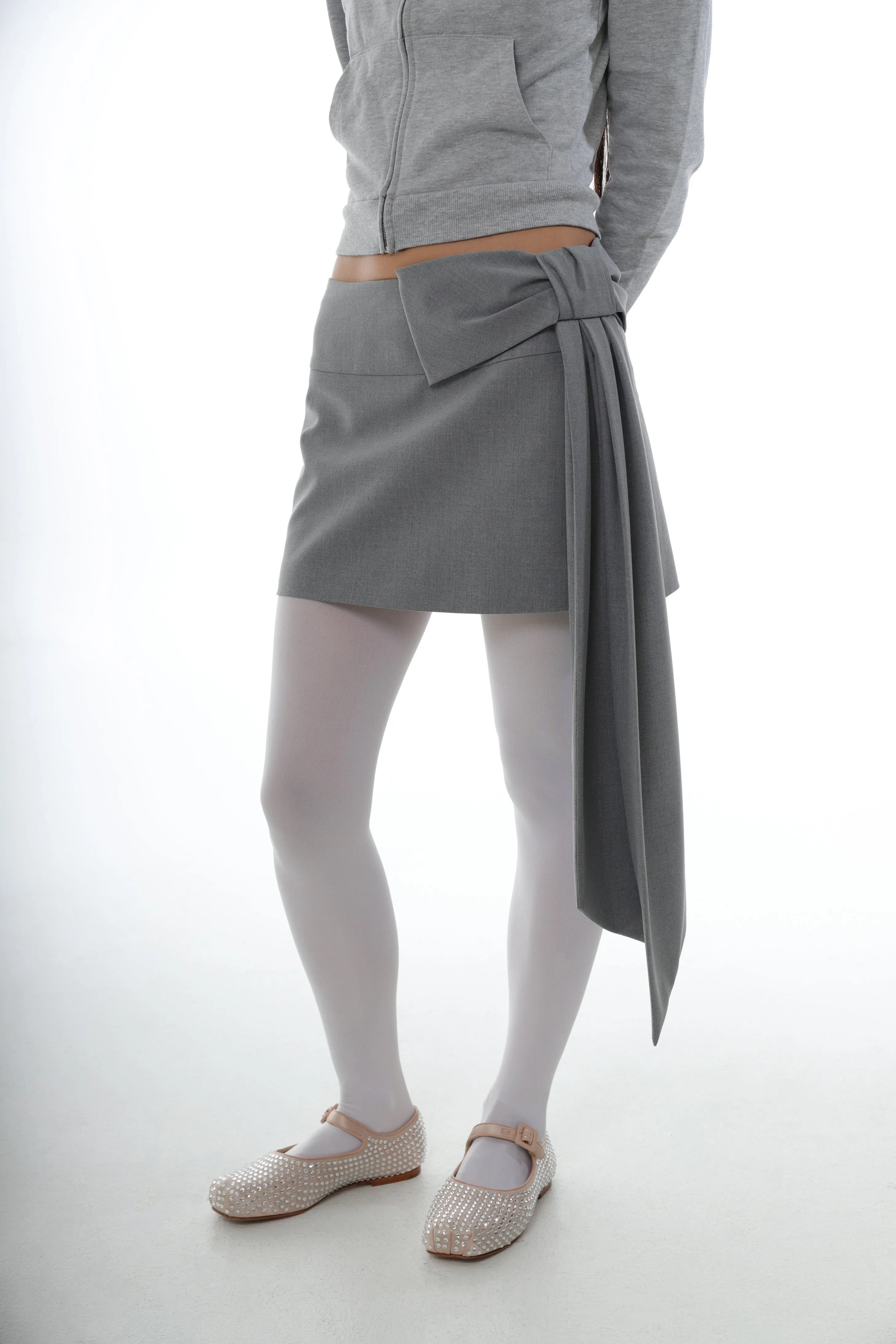 SKAR SKIRT IN LIGHT GREY sold by Sandy Liang product image thumbnail 2