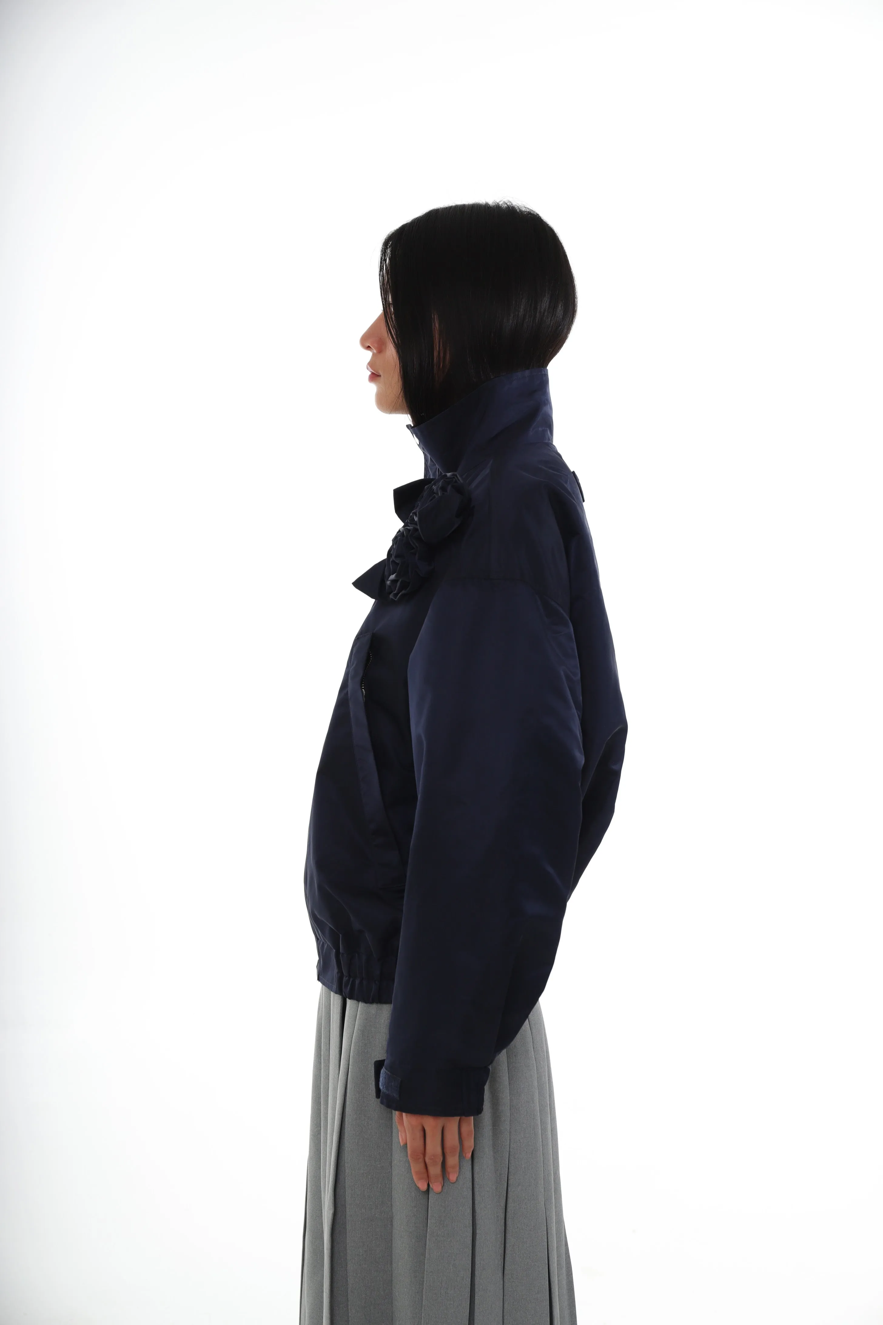 CARLTON JACKET IN NAVY sold by Sandy Liang product image thumbnail 3