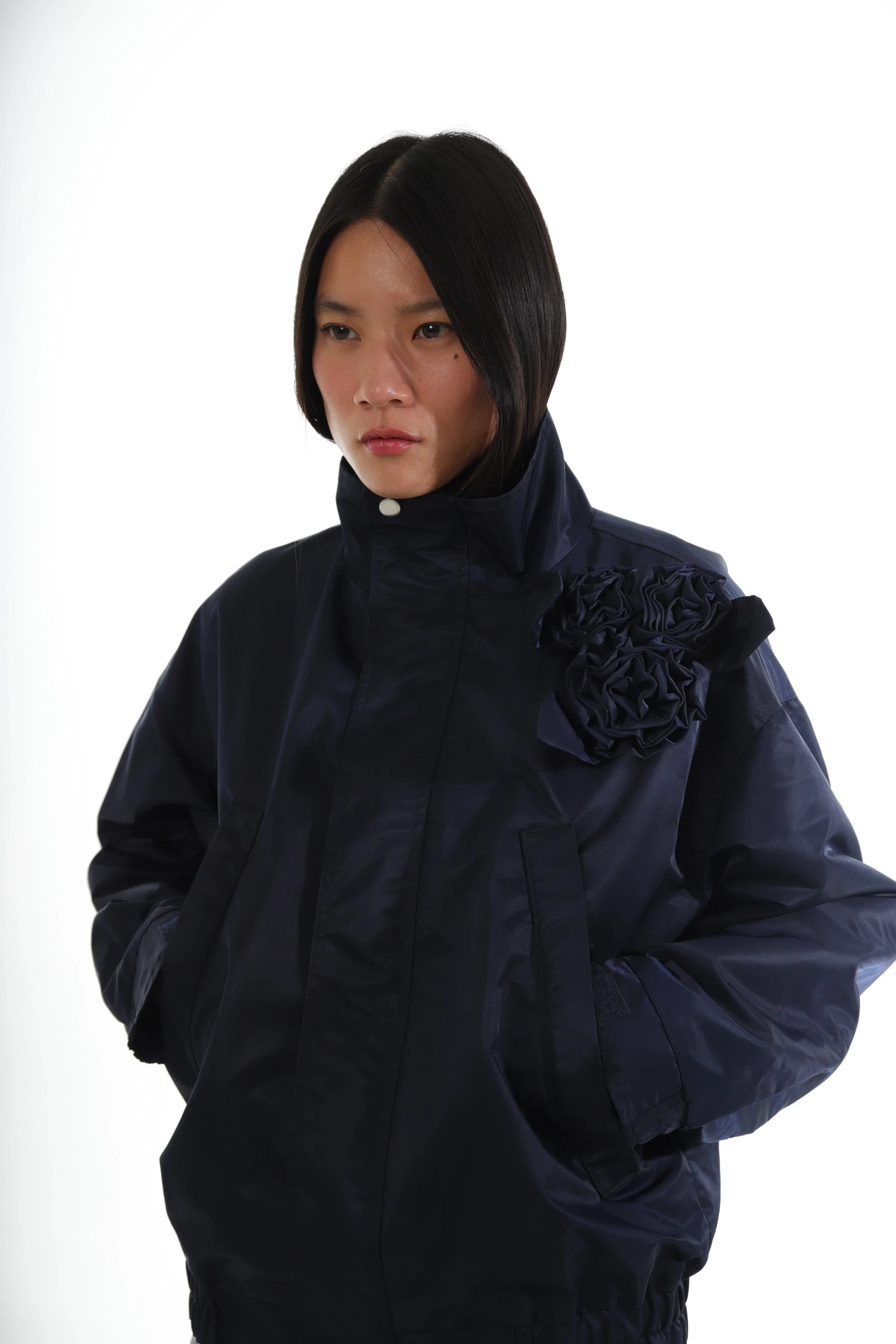 CARLTON JACKET IN NAVY sold by Sandy Liang product image thumbnail 5