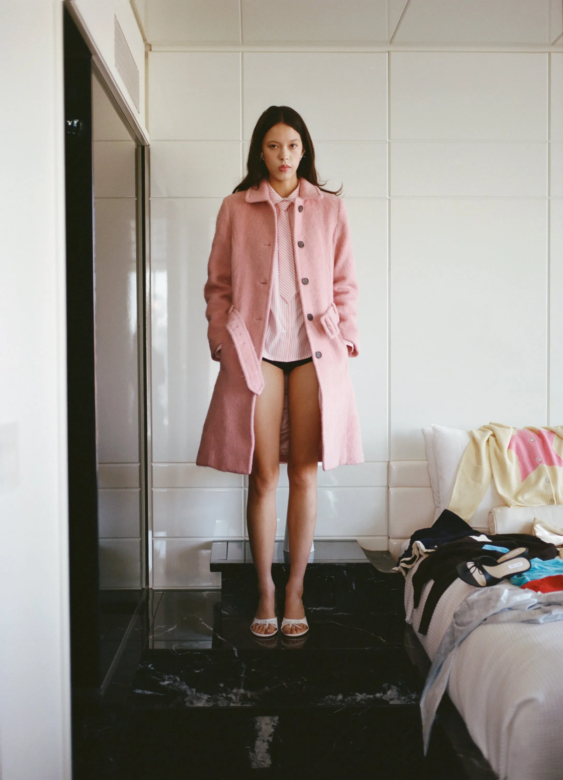 NORWICH COAT IN PINK sold by Sandy Liang product image thumbnail 5