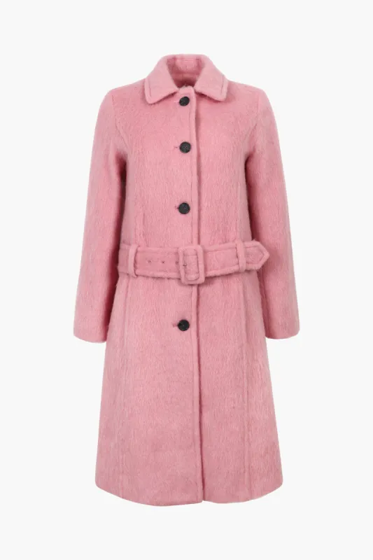 NORWICH COAT IN PINK sold by Sandy Liang