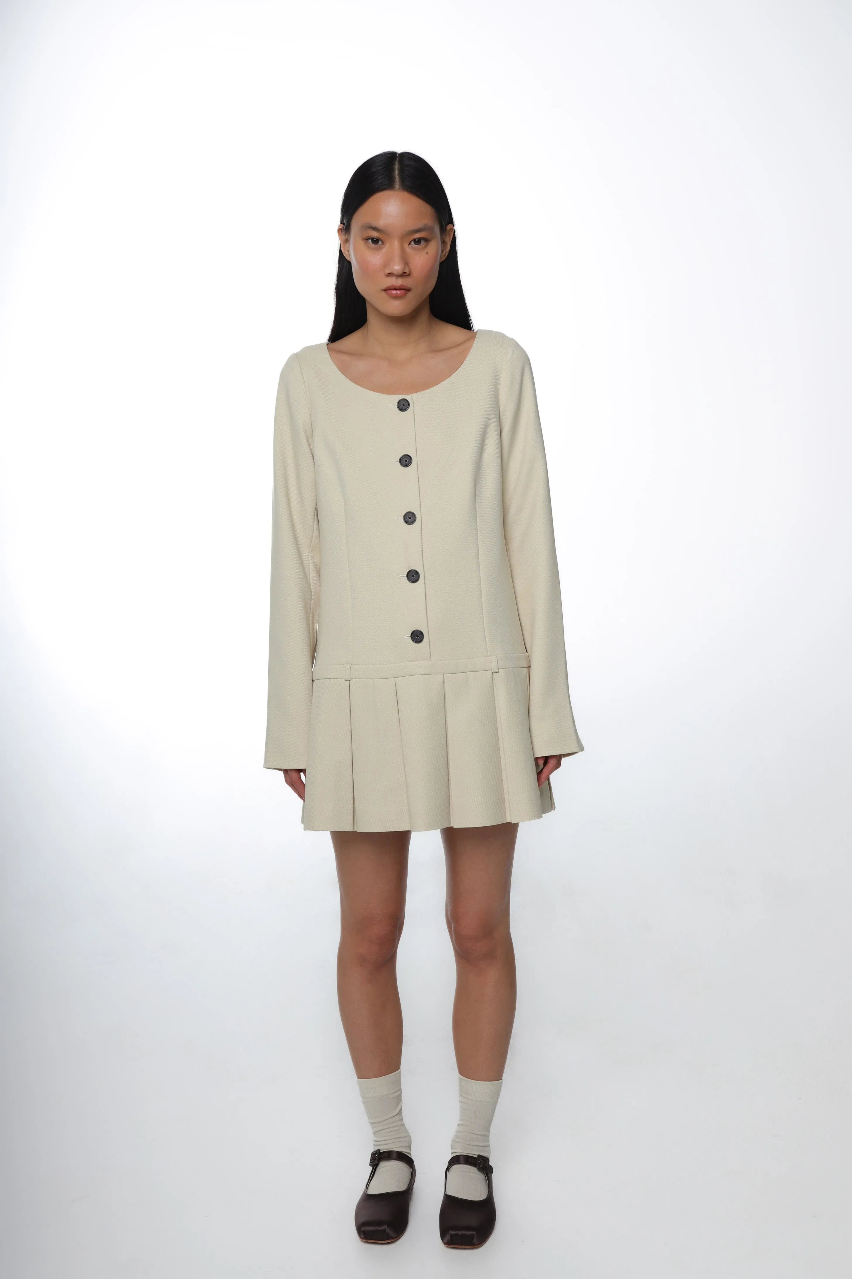 BIBI DRESS IN BUTTER sold by Sandy Liang product image thumbnail 2