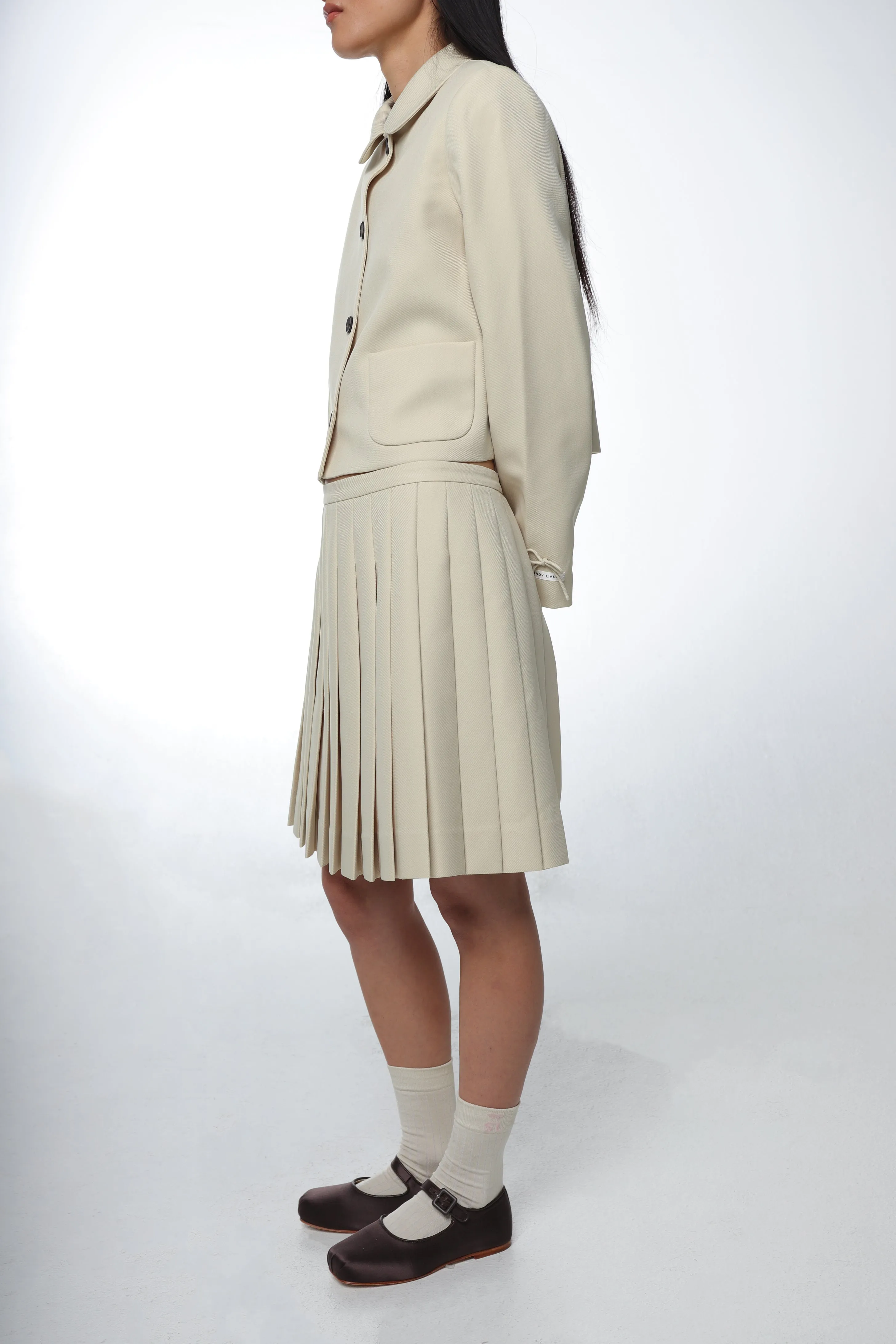 LILO SKIRT IN BUTTER sold by Sandy Liang product image thumbnail 3