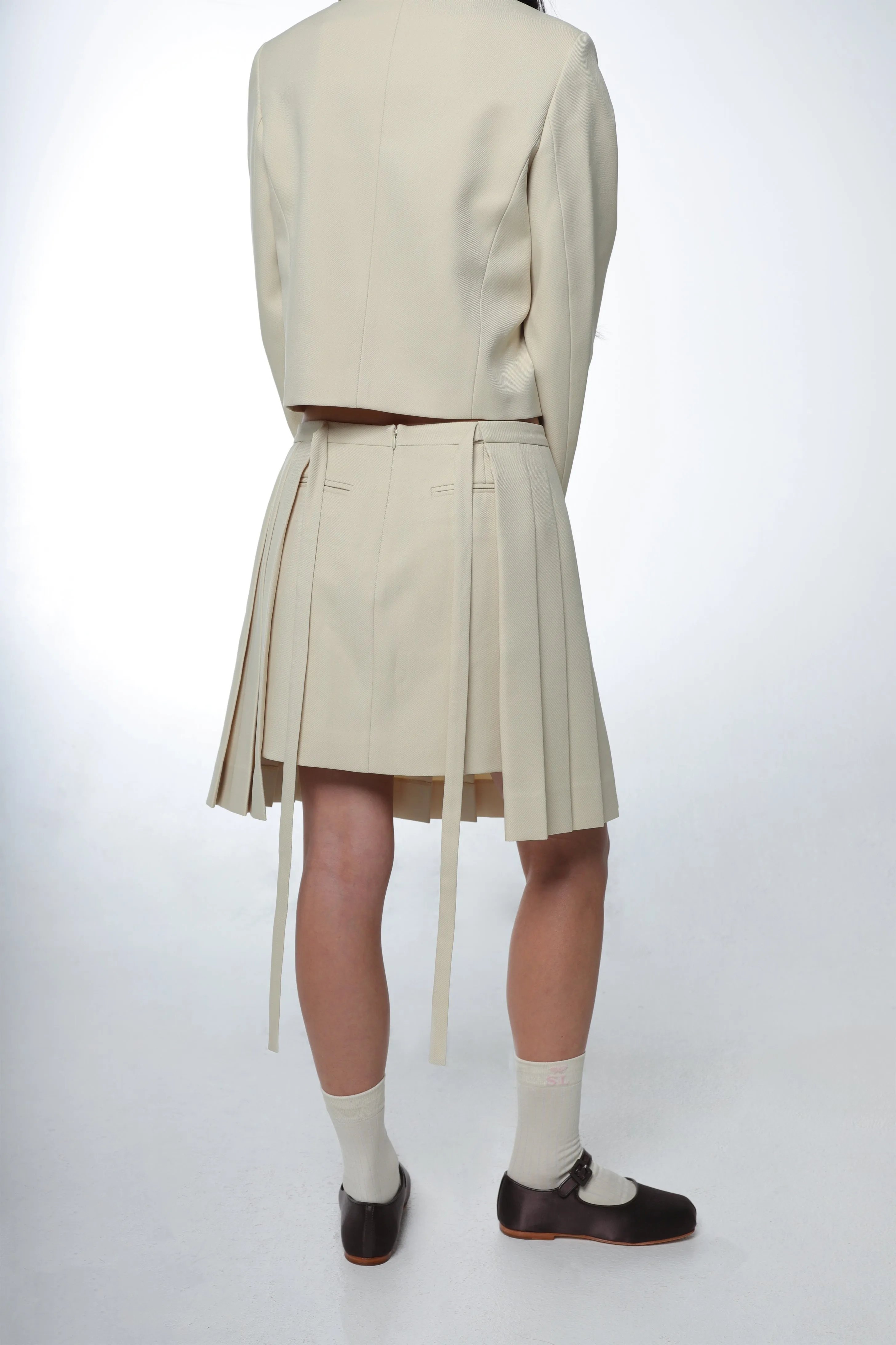 LILO SKIRT IN BUTTER sold by Sandy Liang product image thumbnail 4