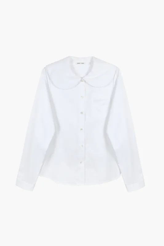 LUTON SHIRT IN WHITE sold by Sandy Liang