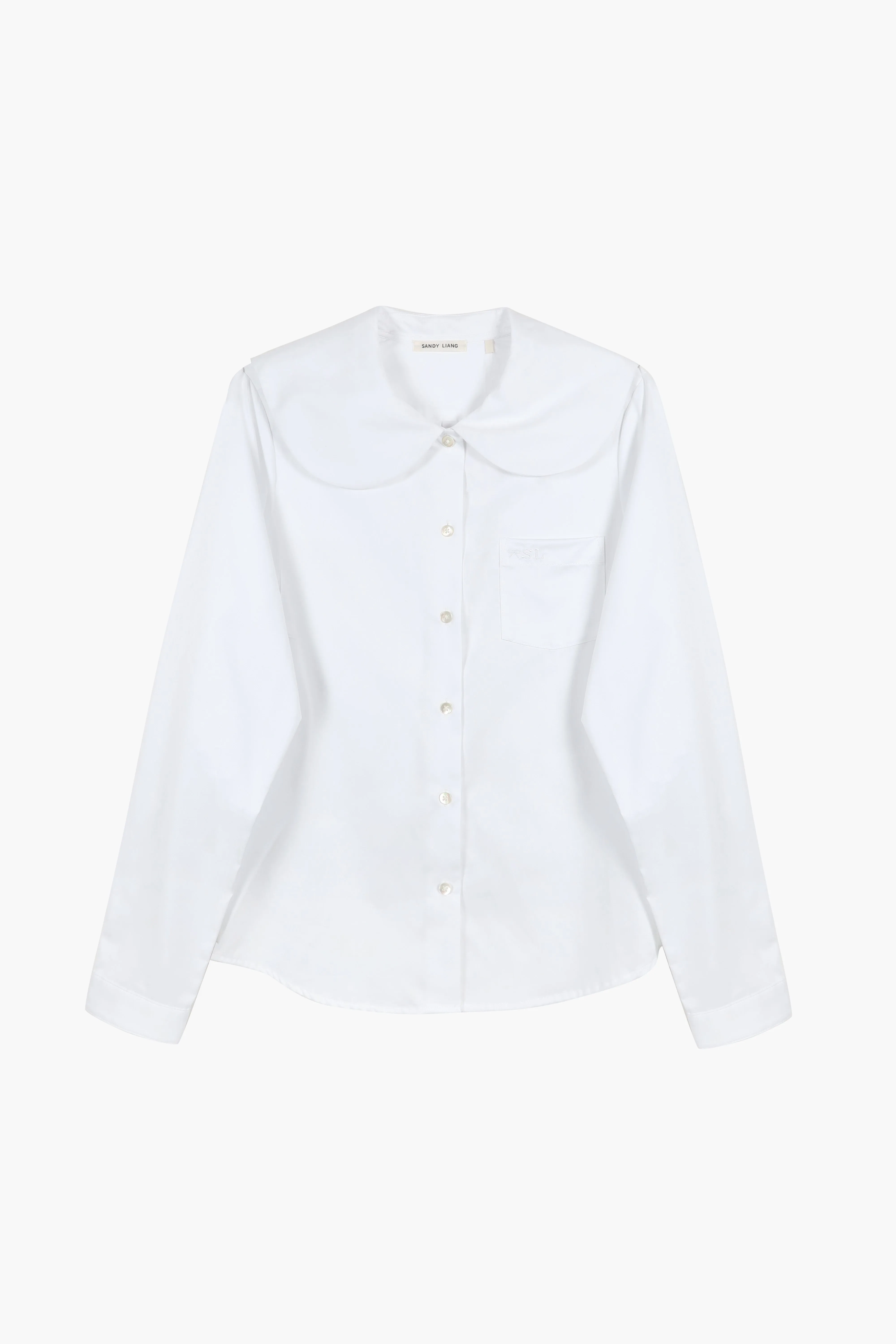 LUTON SHIRT IN WHITE sold by Sandy Liang