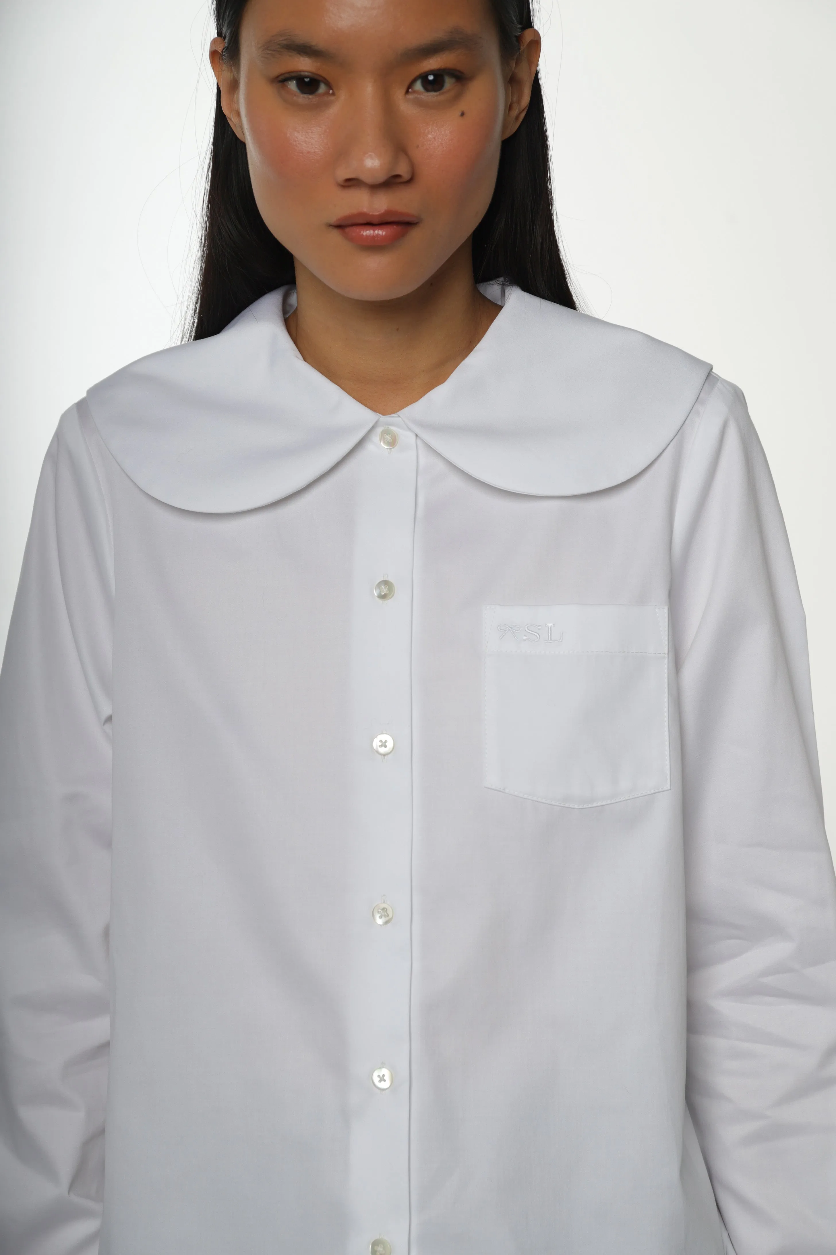 LUTON SHIRT IN WHITE sold by Sandy Liang product image thumbnail 3