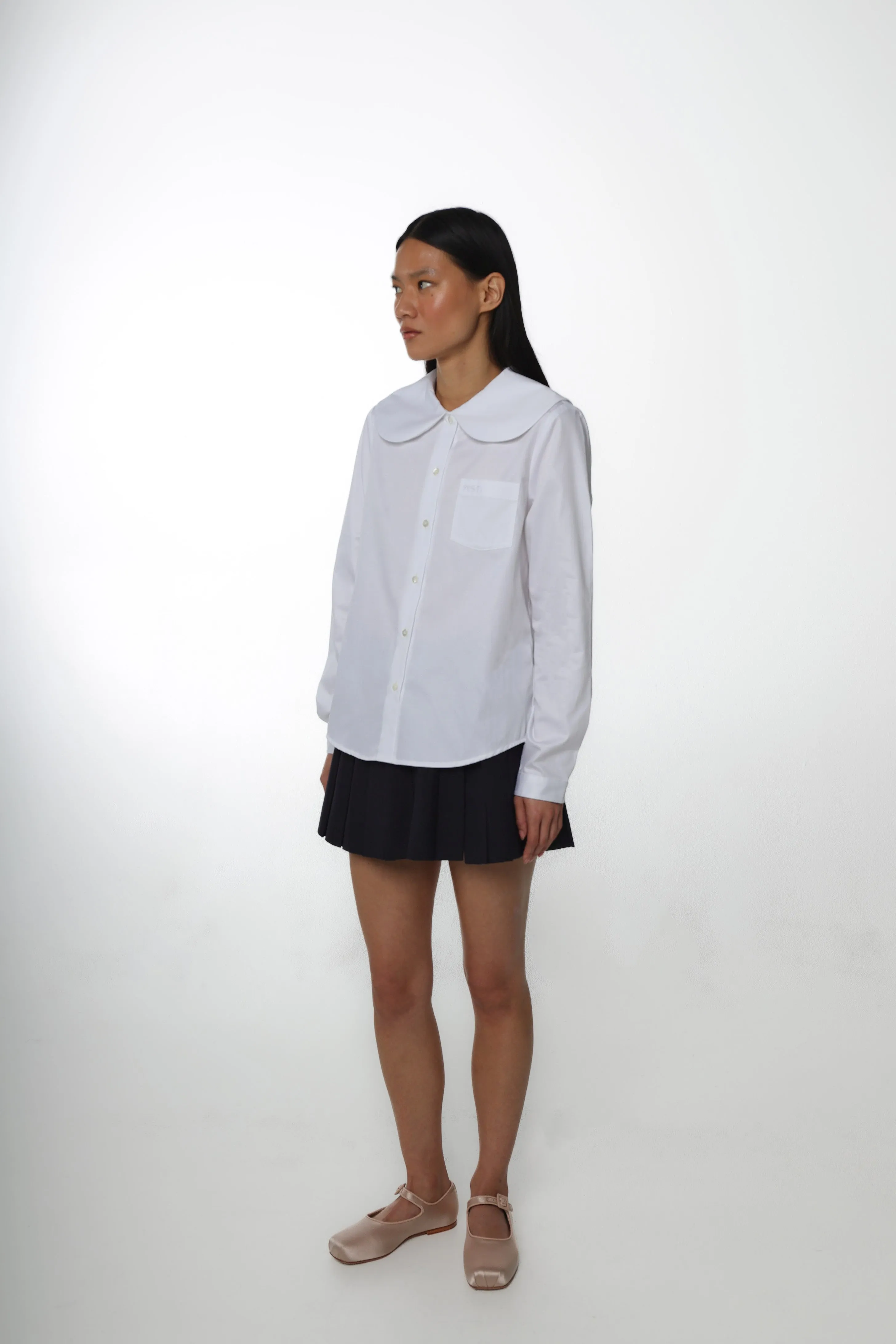 LUTON SHIRT IN WHITE sold by Sandy Liang product image thumbnail 4