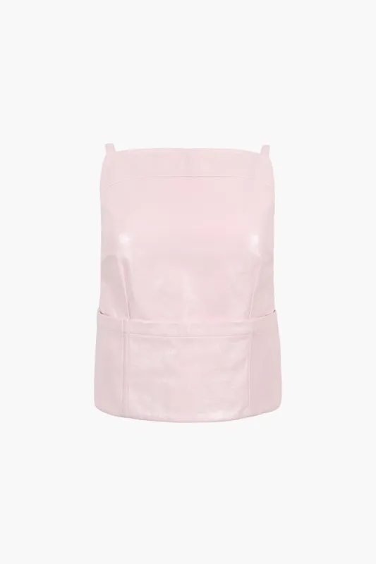 KIKI TOP IN PALE PINK sold by Sandy Liang