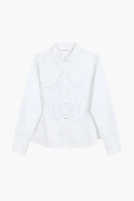 SIRIUS SHIRT IN WHITE sold by Sandy Liang