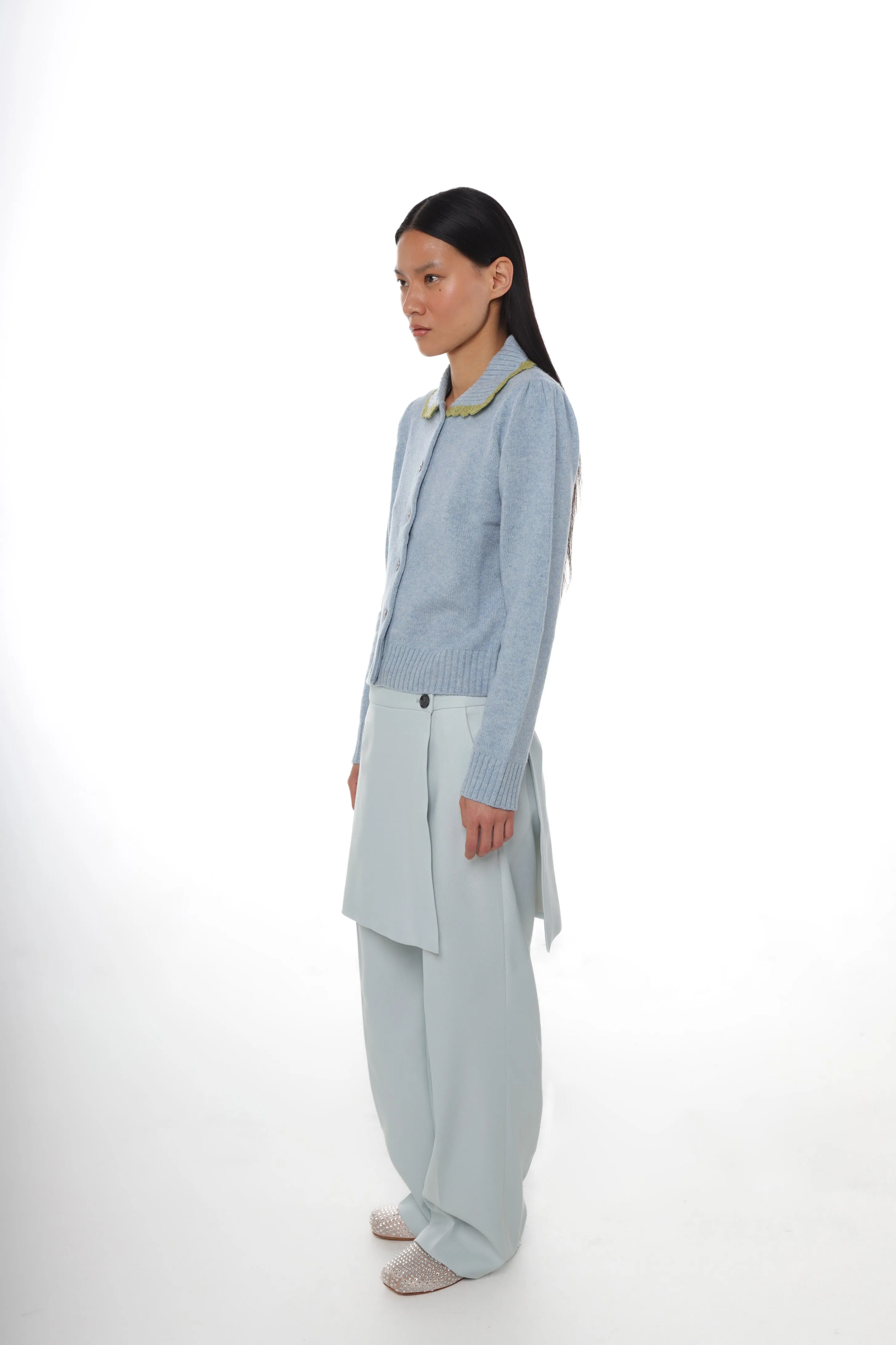 ROCHE CARDIGAN IN LIGHT BLUE sold by Sandy Liang product image thumbnail 2