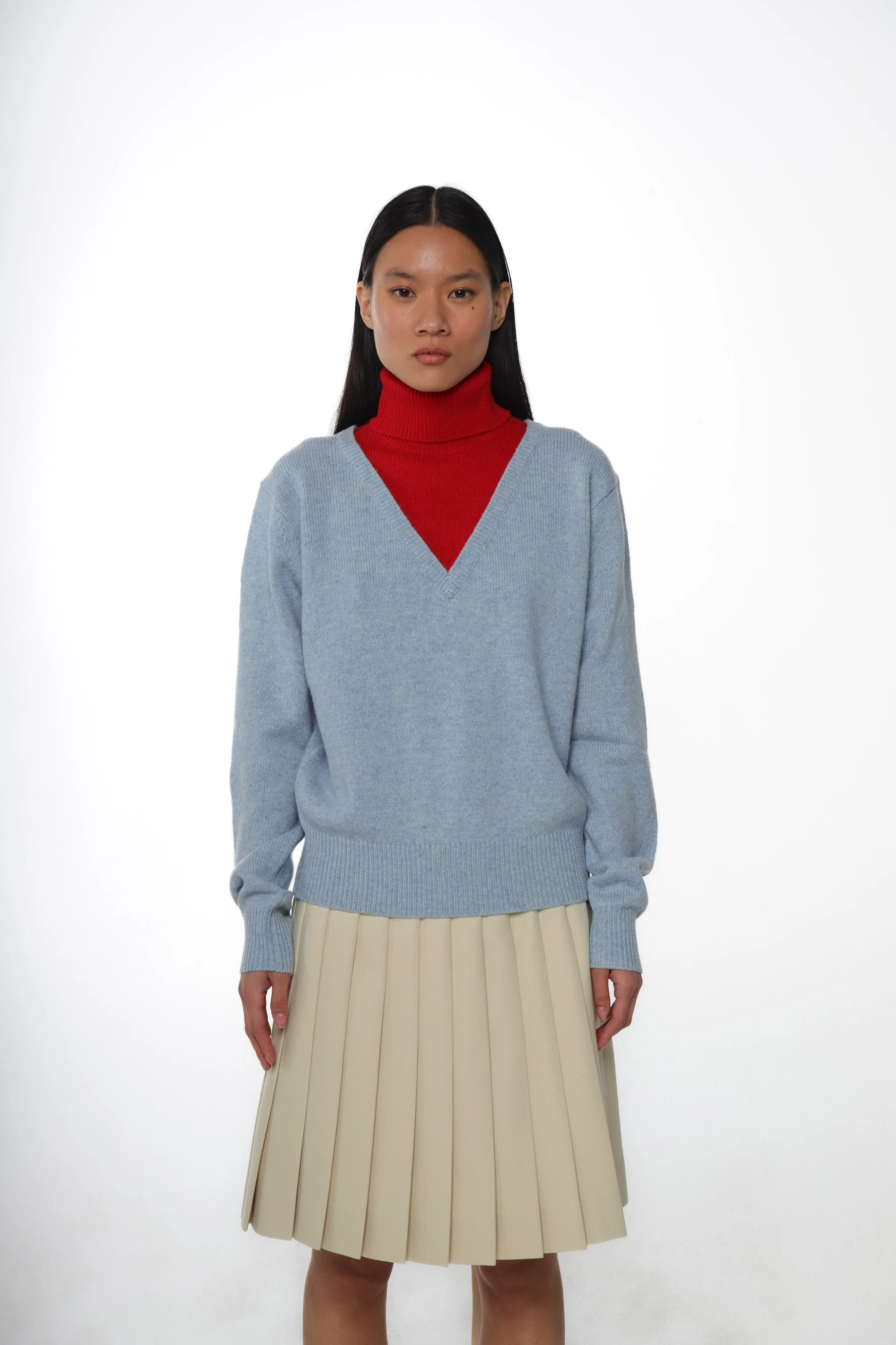 BAMBOO SWEATER IN LIGHT BLUE sold by Sandy Liang product image thumbnail 3