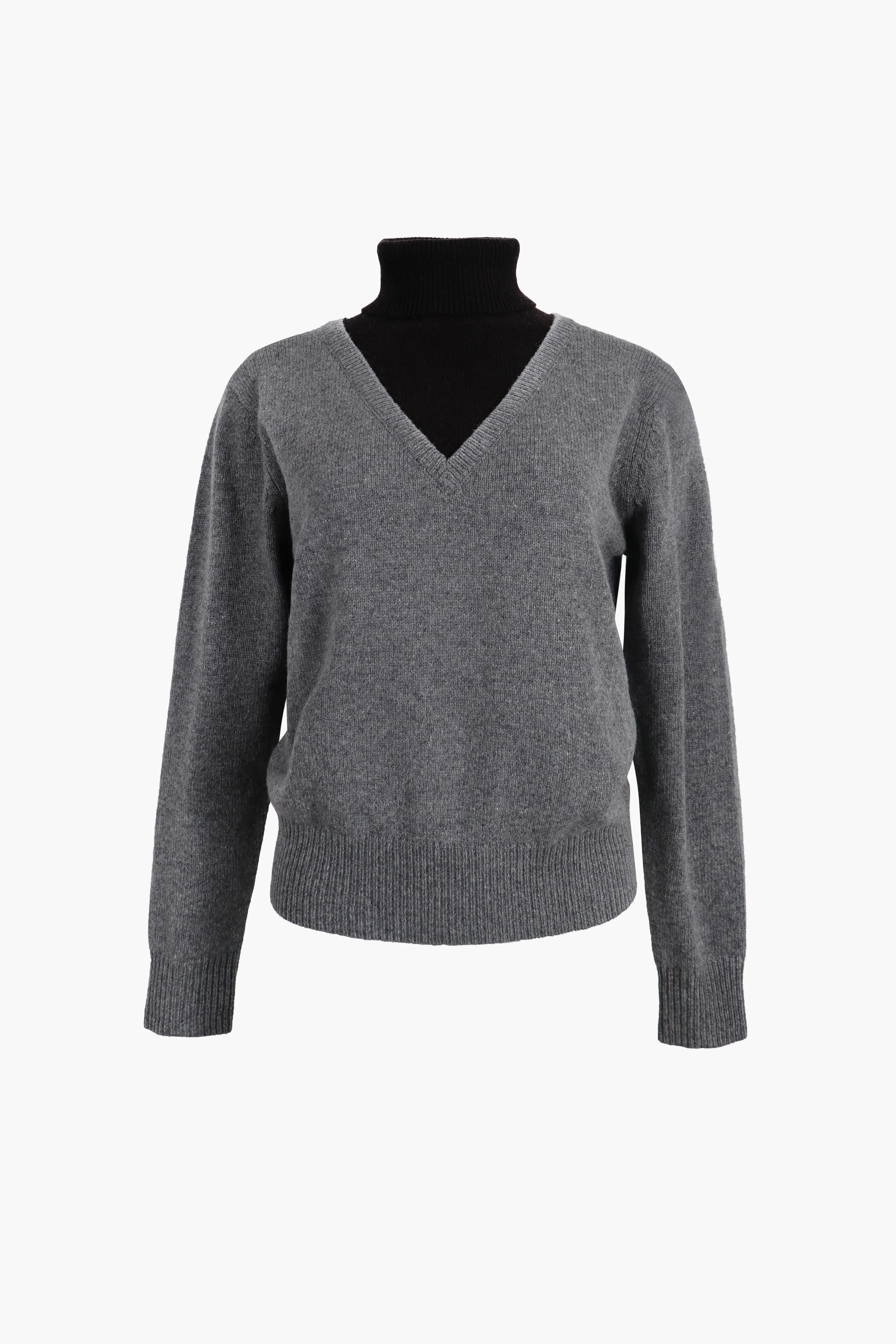 BAMBOO SWEATER IN CHARCOAL sold by Sandy Liang
