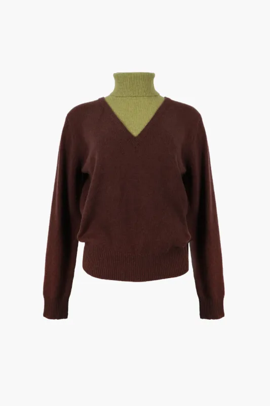 BAMBOO SWEATER IN BRUNETTE sold by Sandy Liang