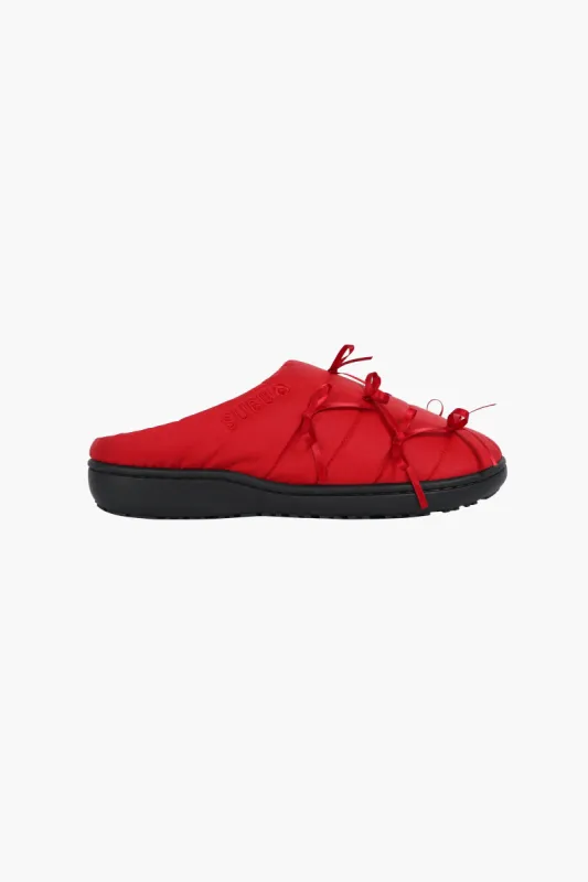 SANDY LIANG X SUBU SLIPPERS IN RED made by Sandy Liang