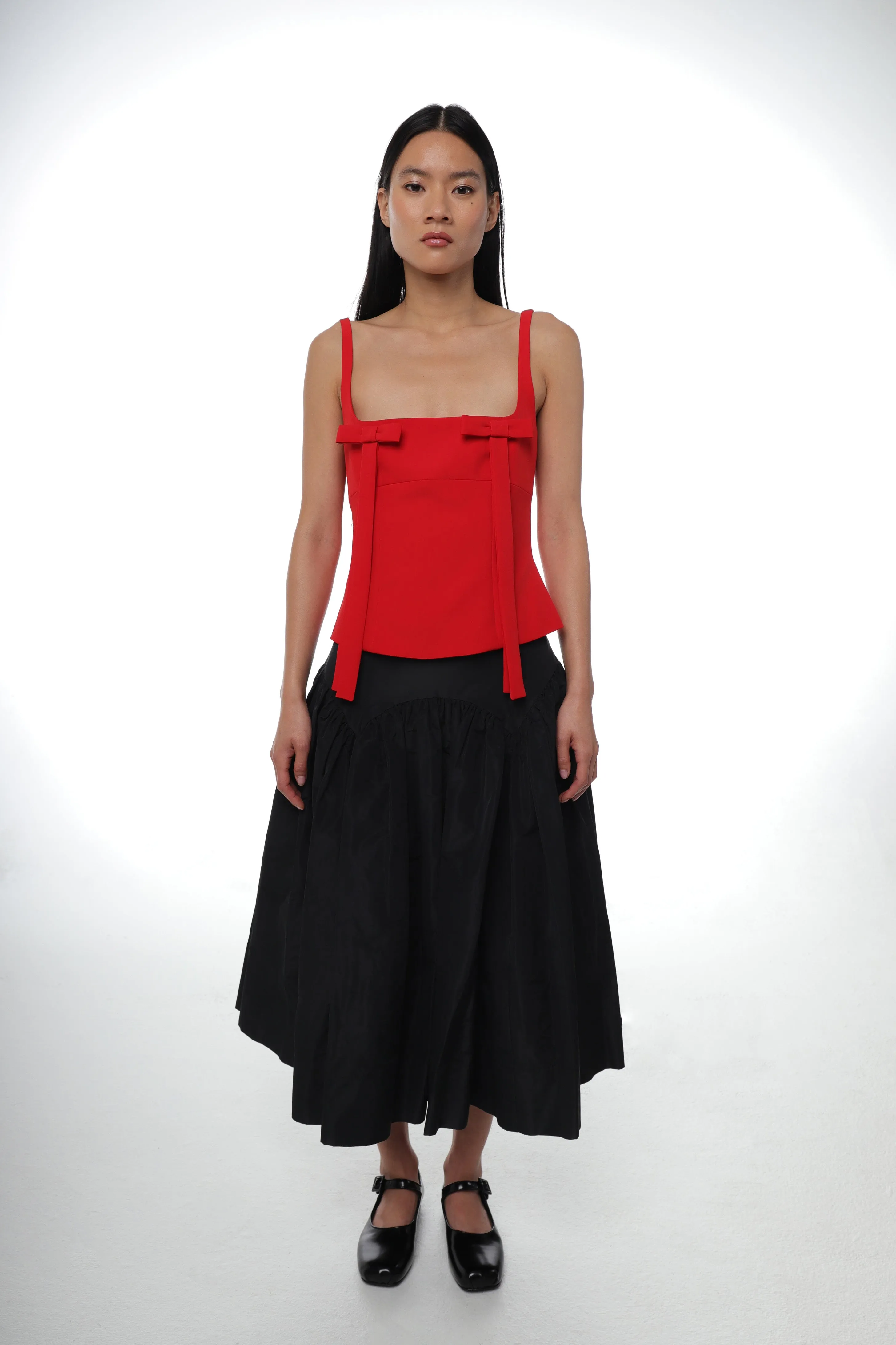 TEACUP TANK IN RED sold by Sandy Liang product image thumbnail 2