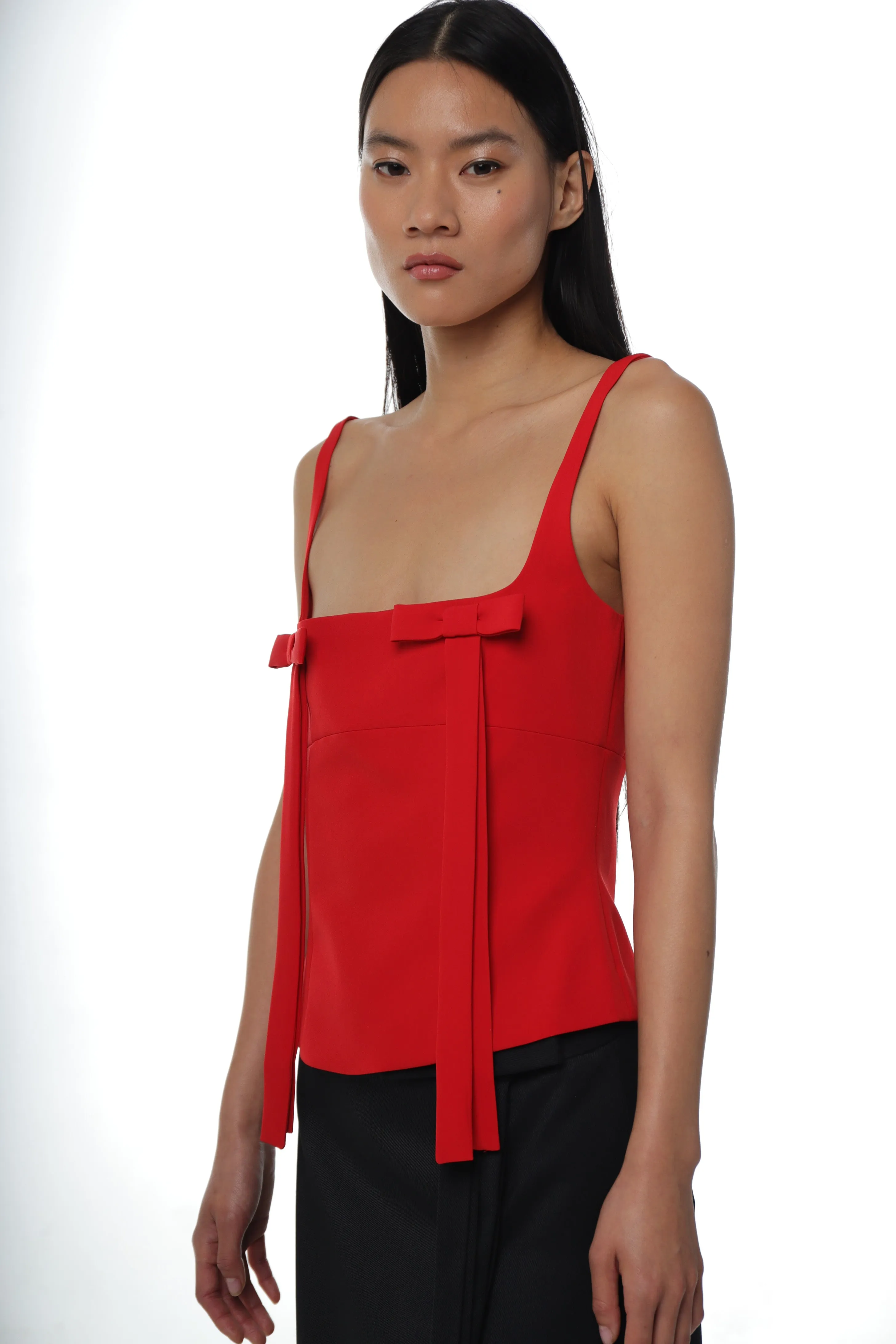 TEACUP TANK IN RED sold by Sandy Liang product image thumbnail 3