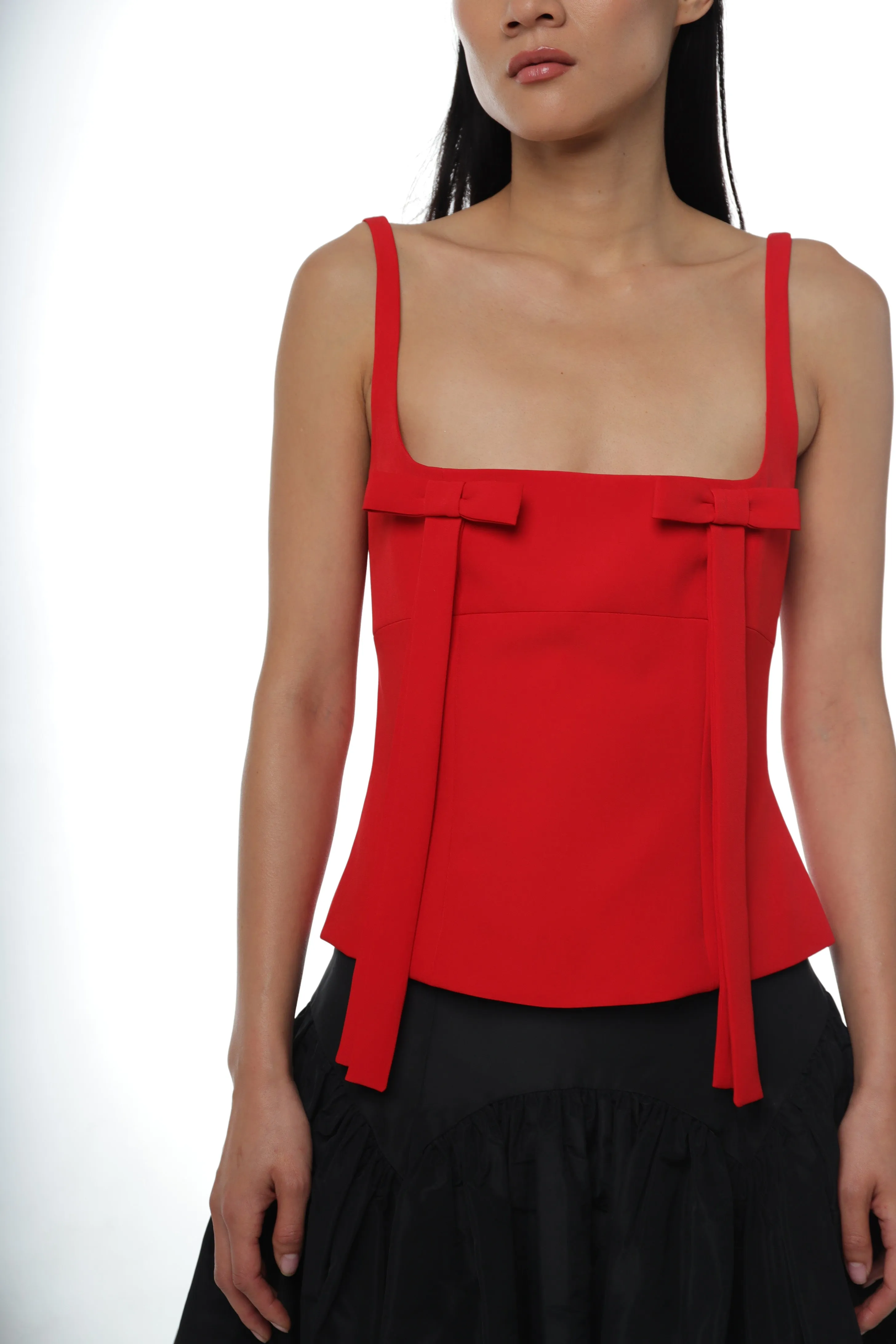 TEACUP TANK IN RED sold by Sandy Liang product image thumbnail 4
