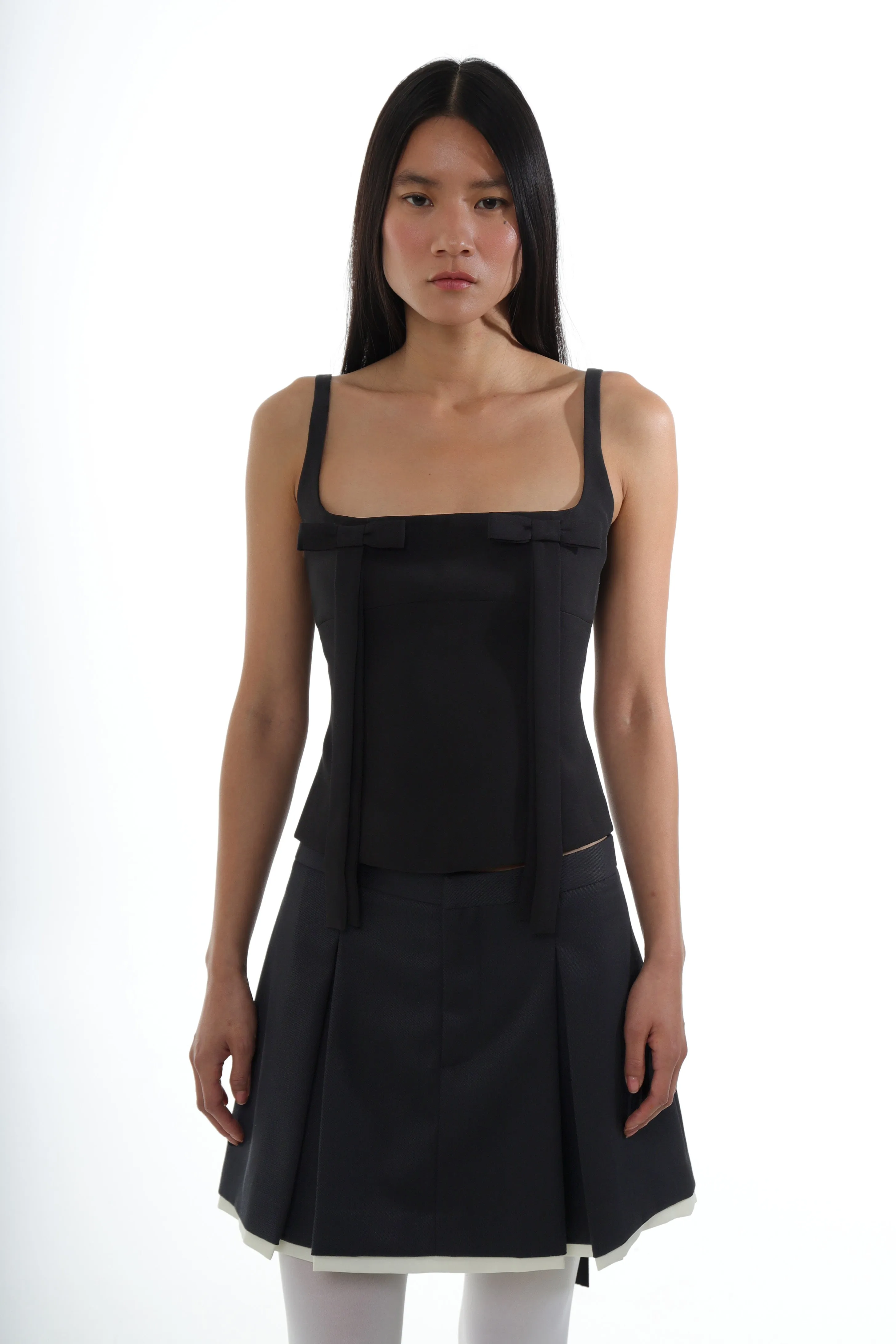 TEACUP TANK IN BLACK sold by Sandy Liang product image thumbnail 2