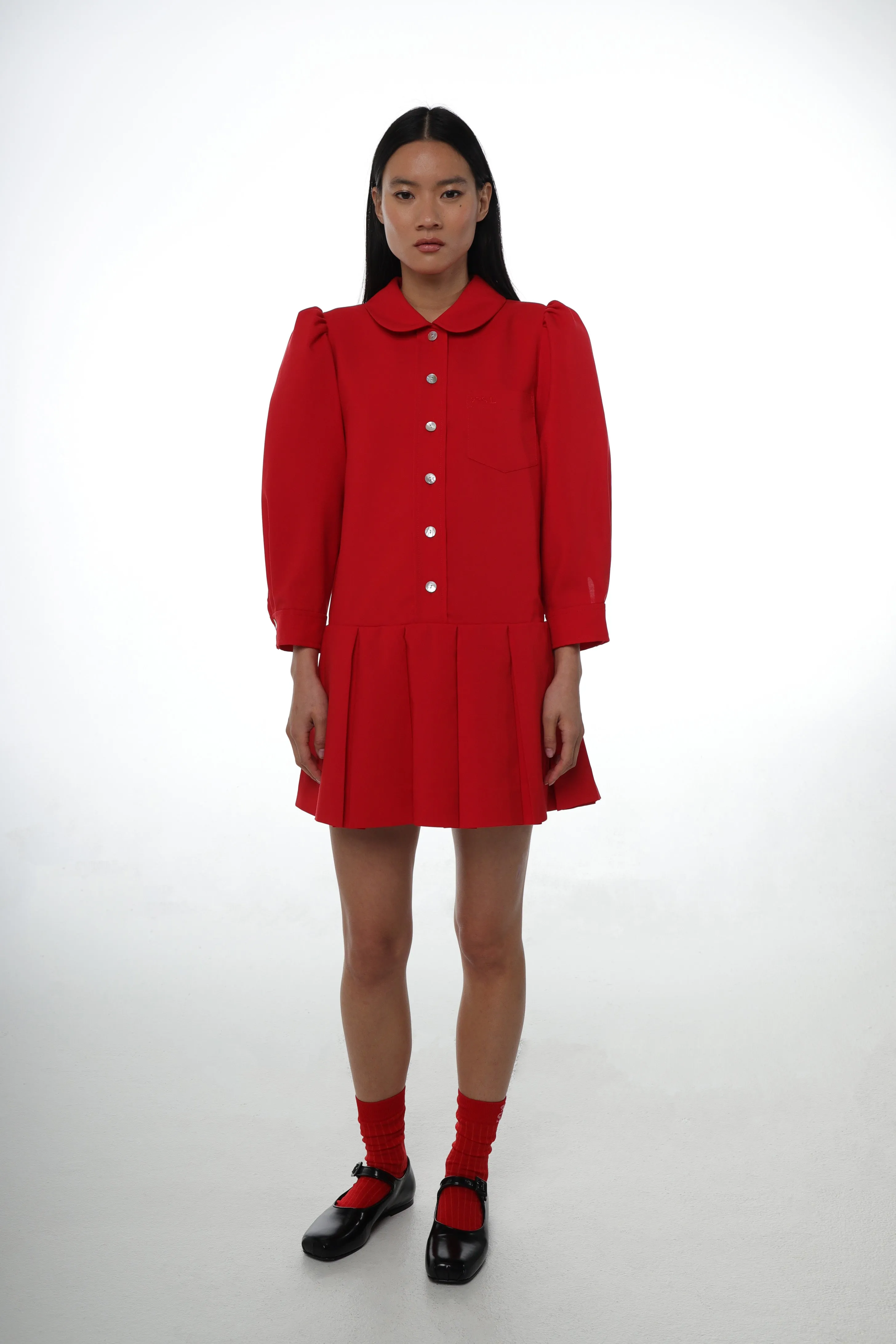 SOMM DRESS IN RED sold by Sandy Liang product image thumbnail 5