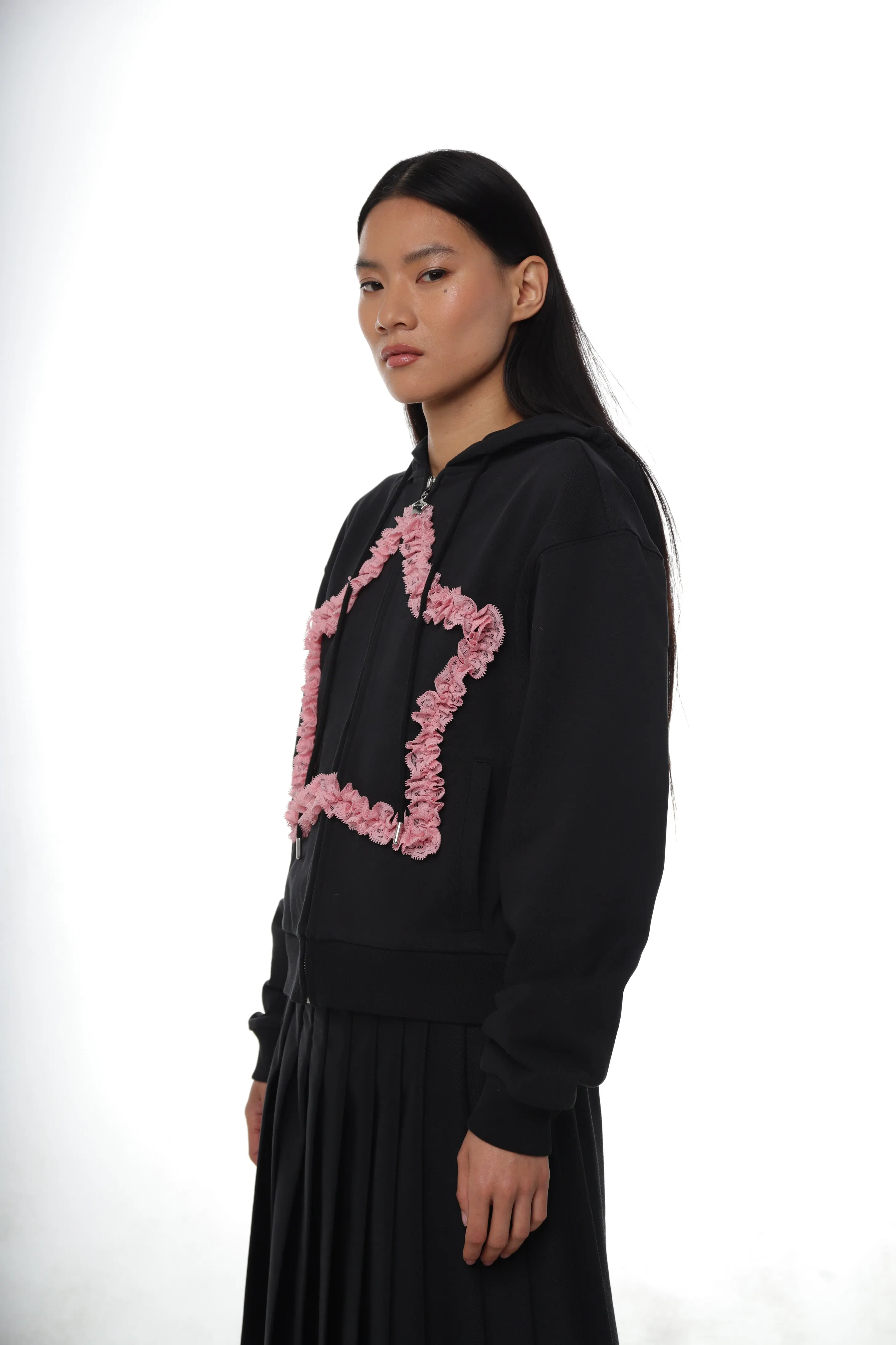 REGINA HOODIE IN BLACK sold by Sandy Liang product image thumbnail 3