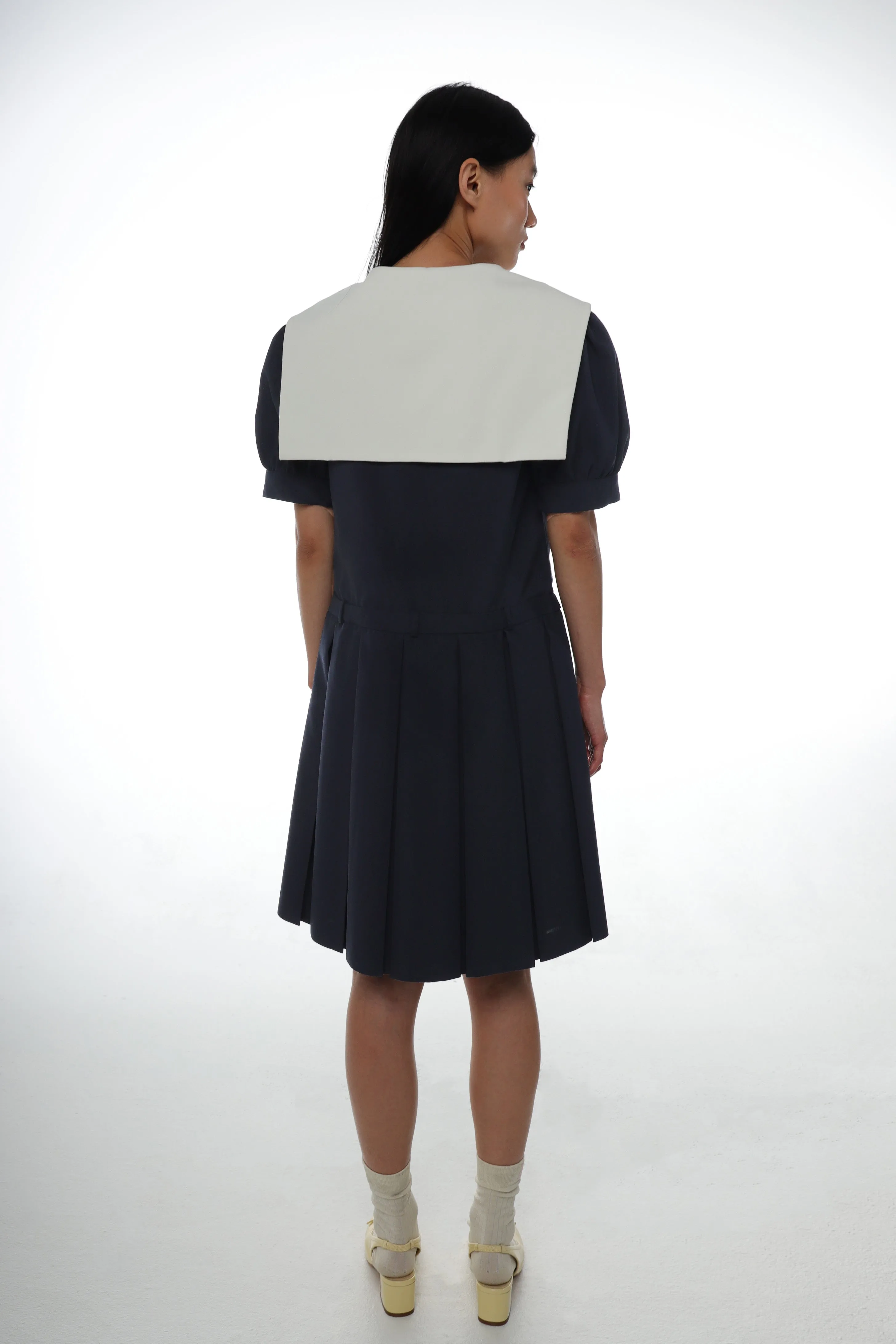 ALTA DRESS IN NAVY sold by Sandy Liang product image thumbnail 3