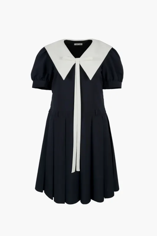 ALTA DRESS IN NAVY sold by Sandy Liang