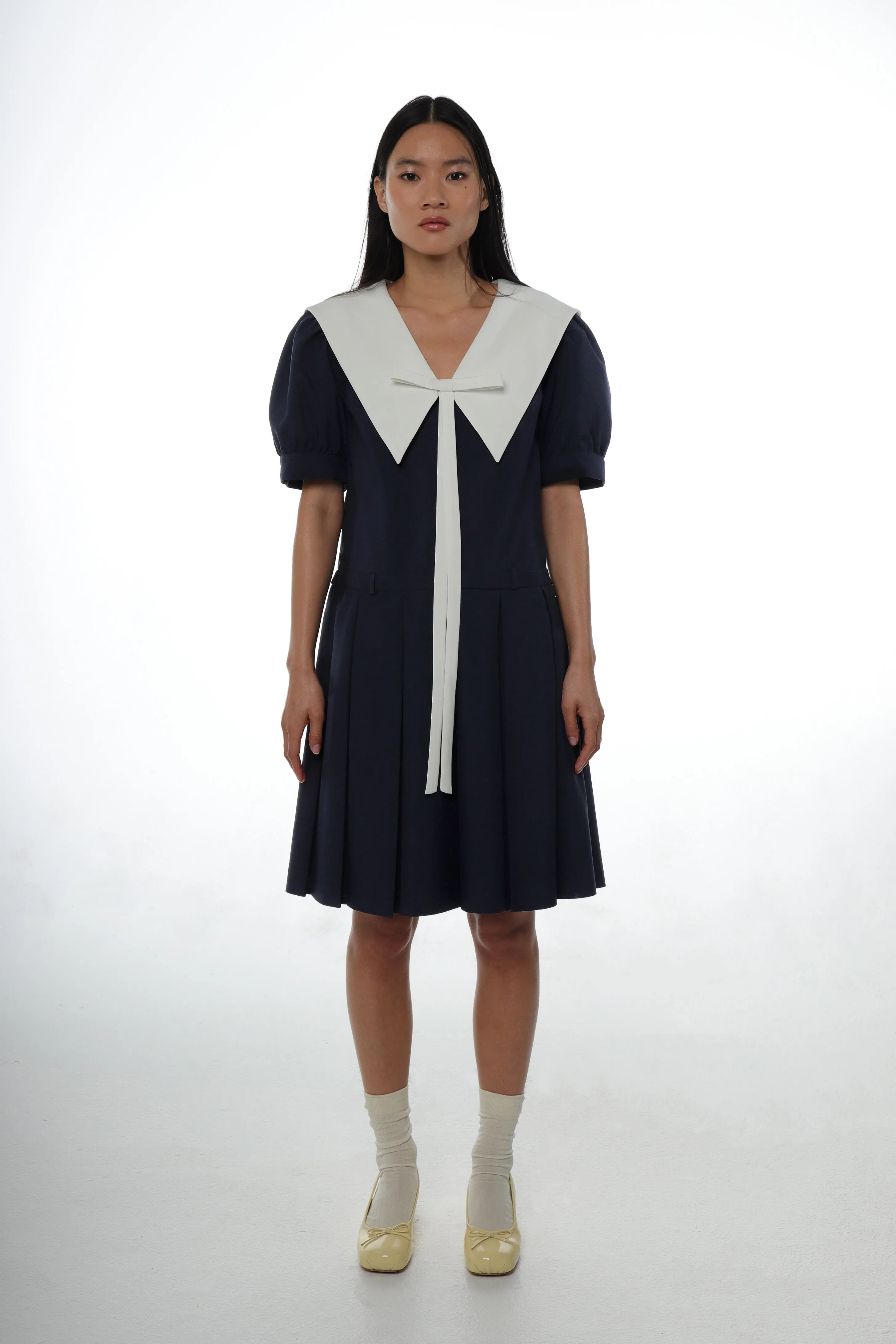 ALTA DRESS IN NAVY sold by Sandy Liang product image thumbnail 2