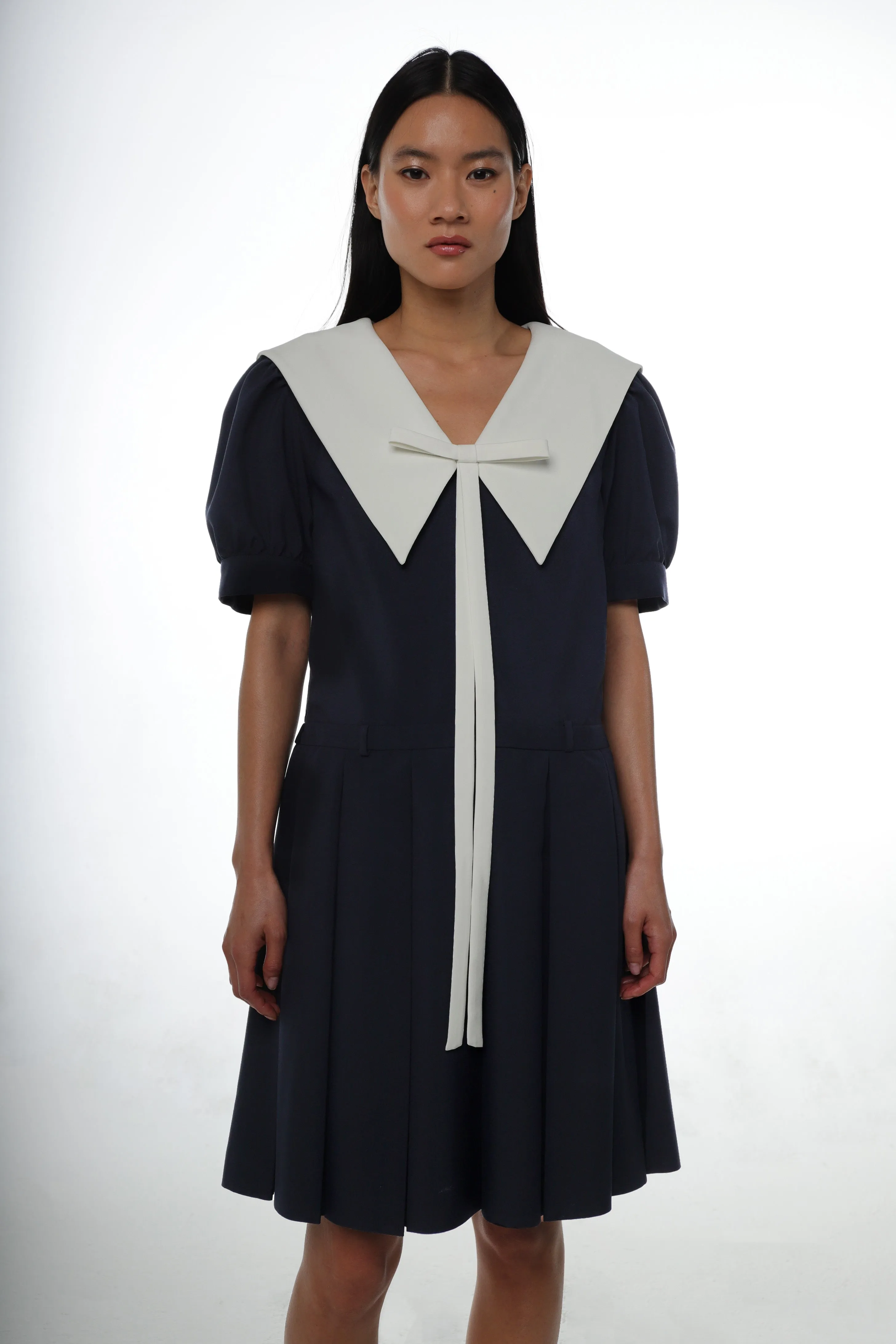 ALTA DRESS IN NAVY sold by Sandy Liang product image thumbnail 4