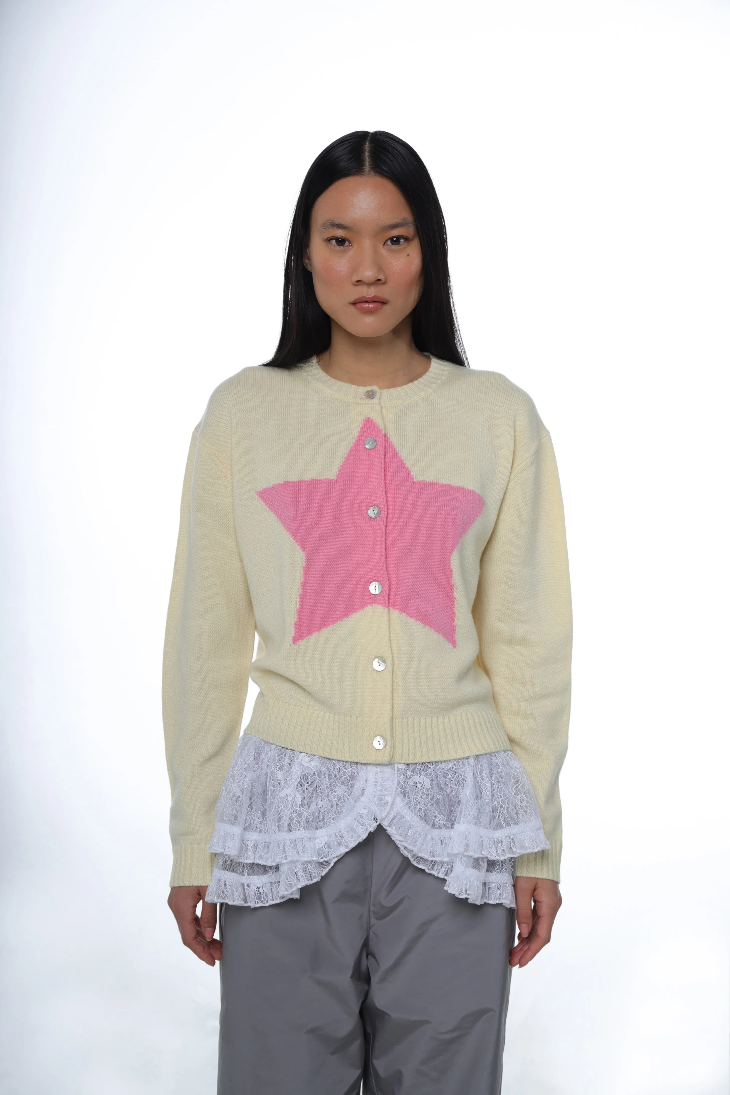 BOUCHETTE CARDIGAN IN BUTTER sold by Sandy Liang product image thumbnail 3