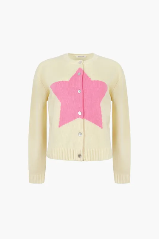 BOUCHETTE CARDIGAN IN BUTTER made by Sandy Liang