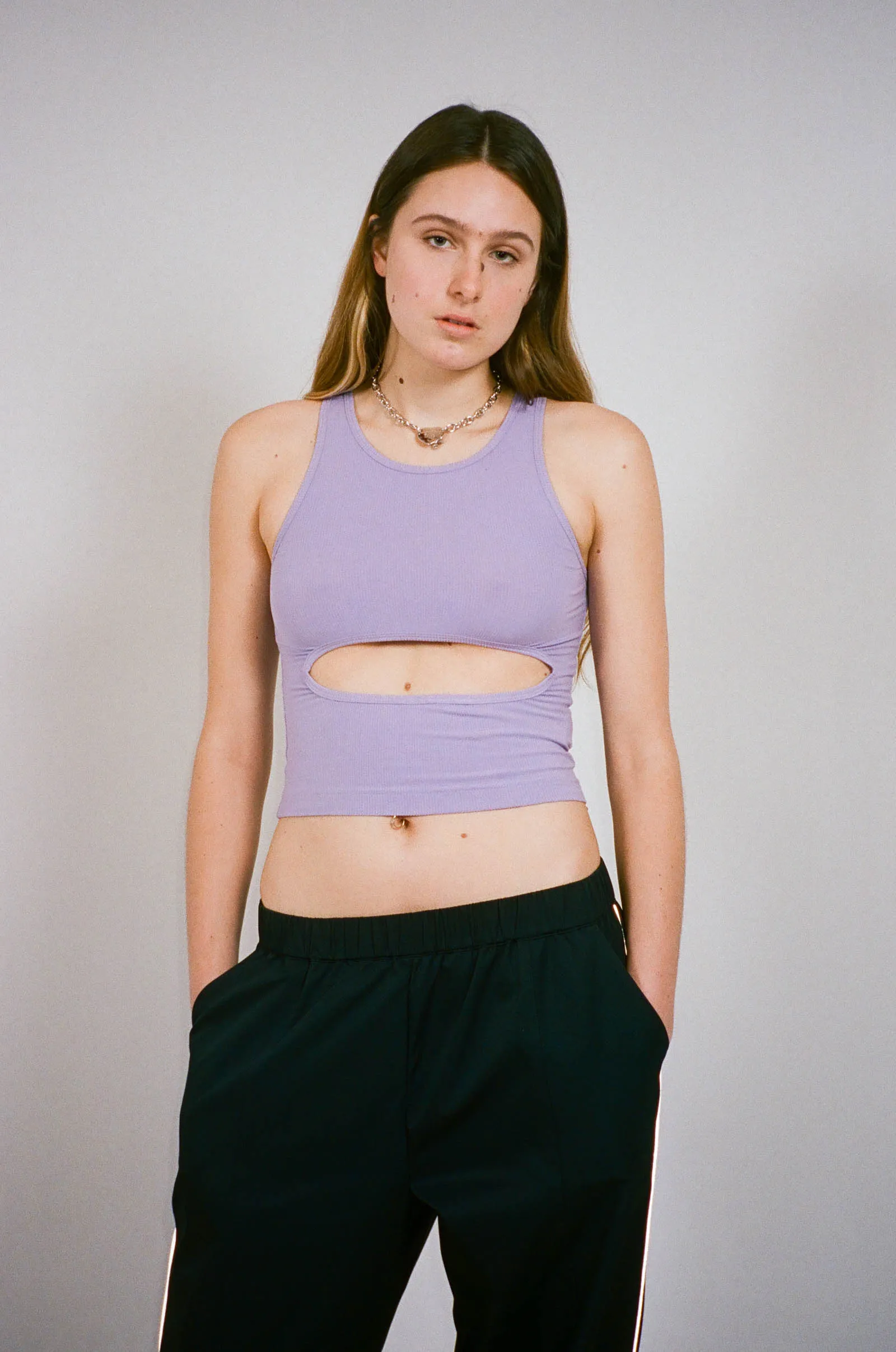 RIBLET TANK IN LILAC sold by Sandy Liang product image thumbnail 2