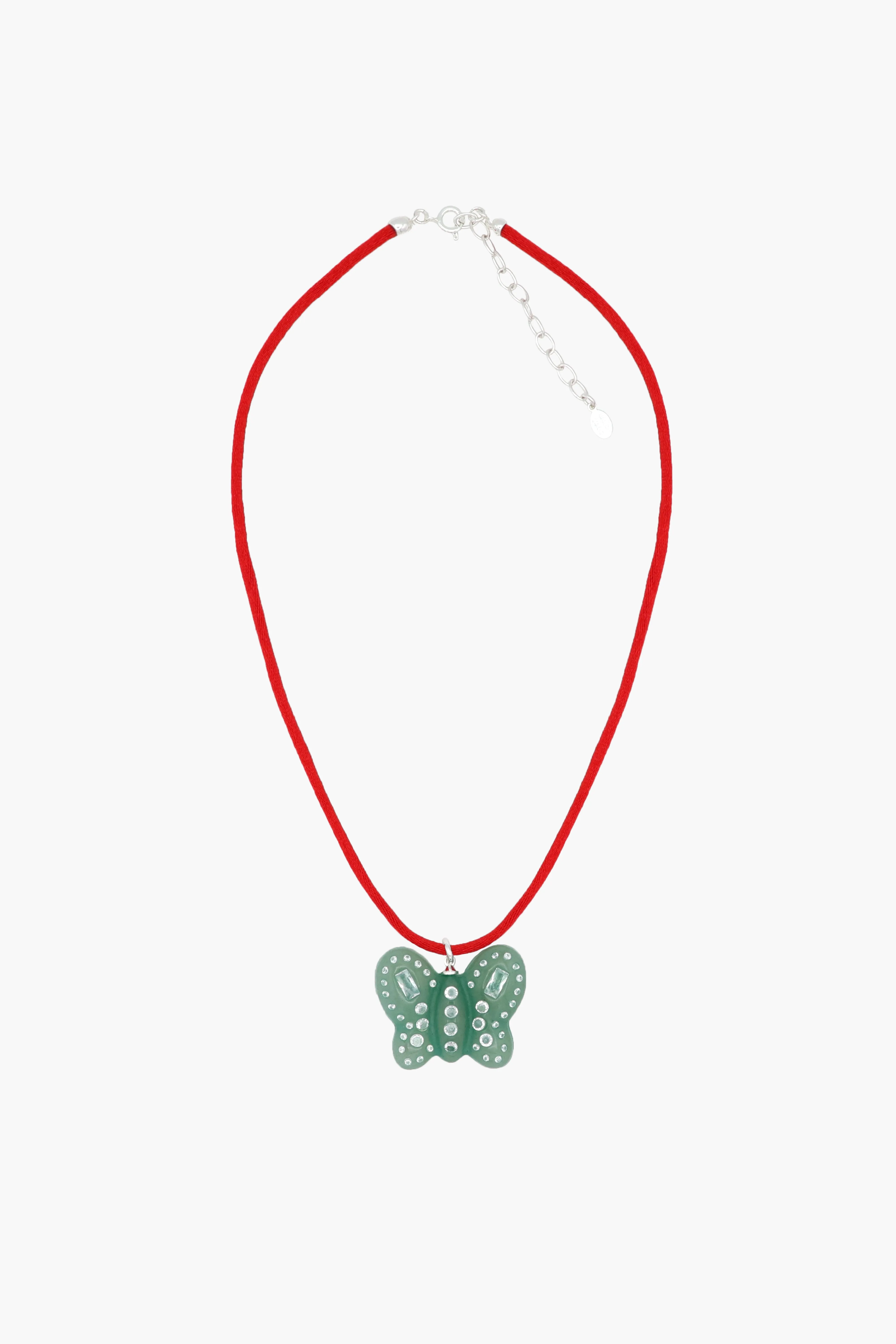 JADE BUTTERFLY NECKLACE sold by Sandy Liang