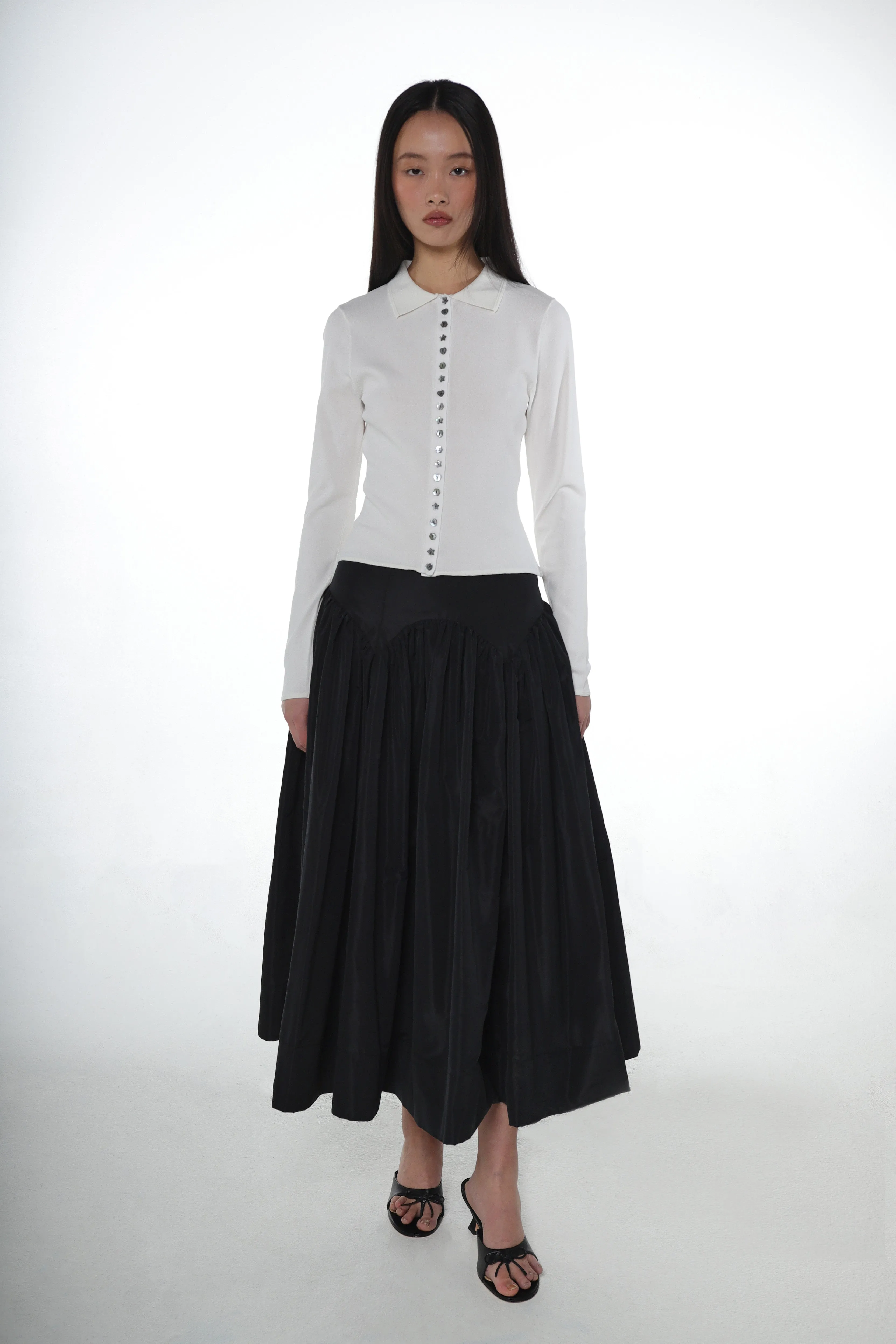 FICTION CARDIGAN IN WHITE sold by Sandy Liang product image thumbnail 2