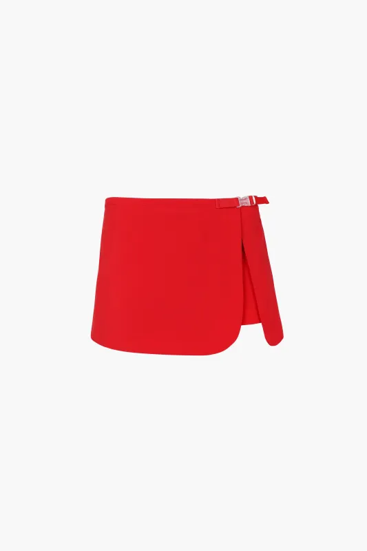 HEIMER SKORT IN RED sold by Sandy Liang