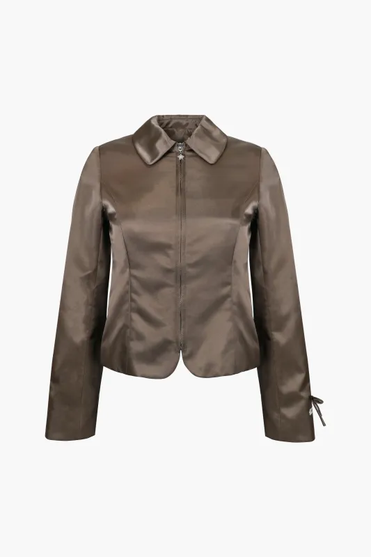 ANNECY JACKET IN OLIVE sold by Sandy Liang