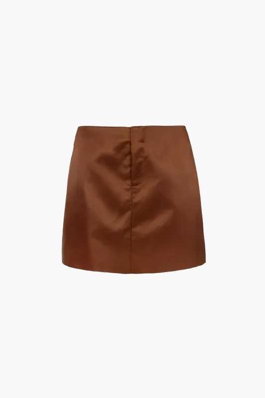 JARDIN SKIRT IN BROWN sold by Sandy Liang