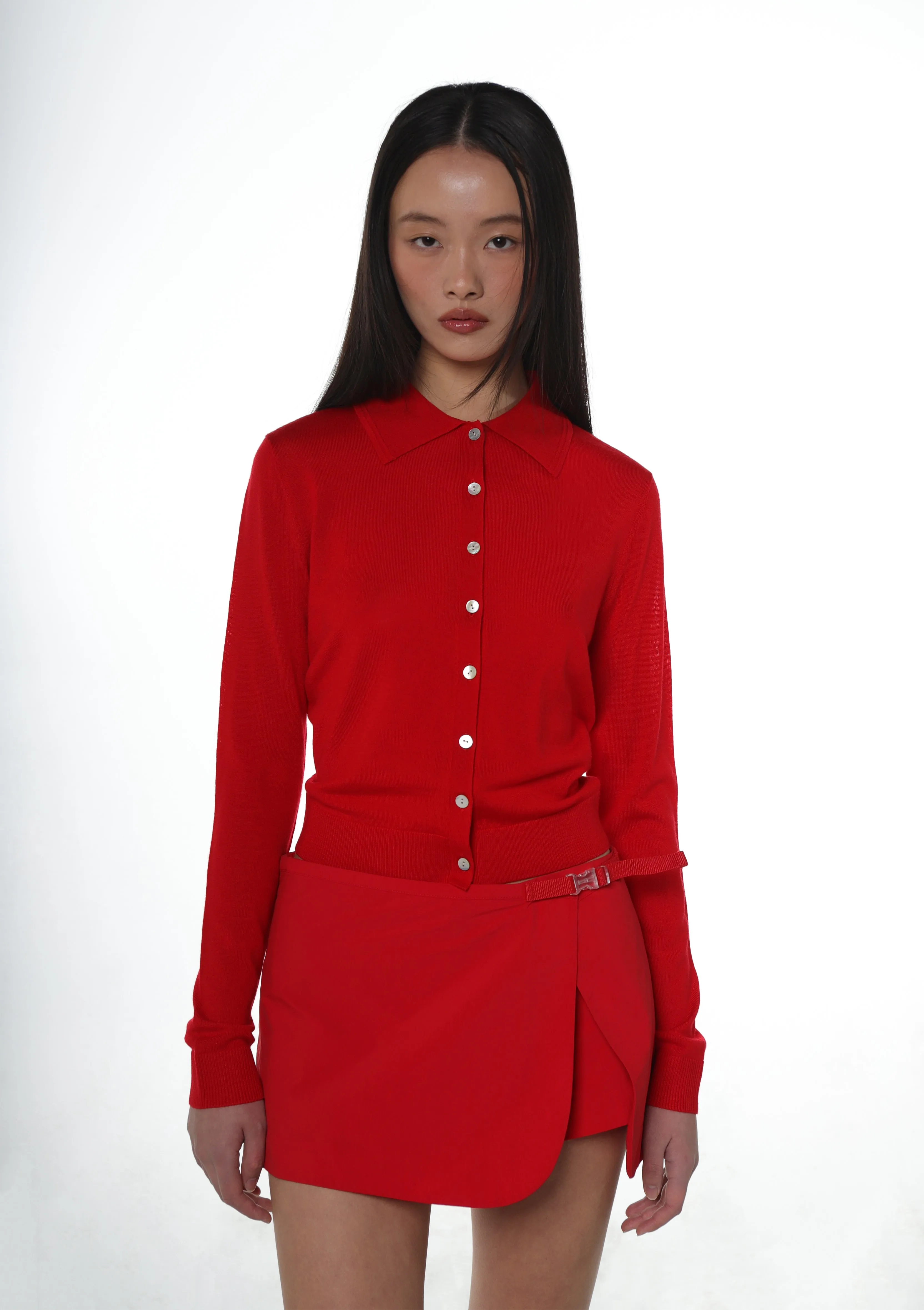 SUMMERS CARDIGAN IN RED sold by Sandy Liang product image thumbnail 2