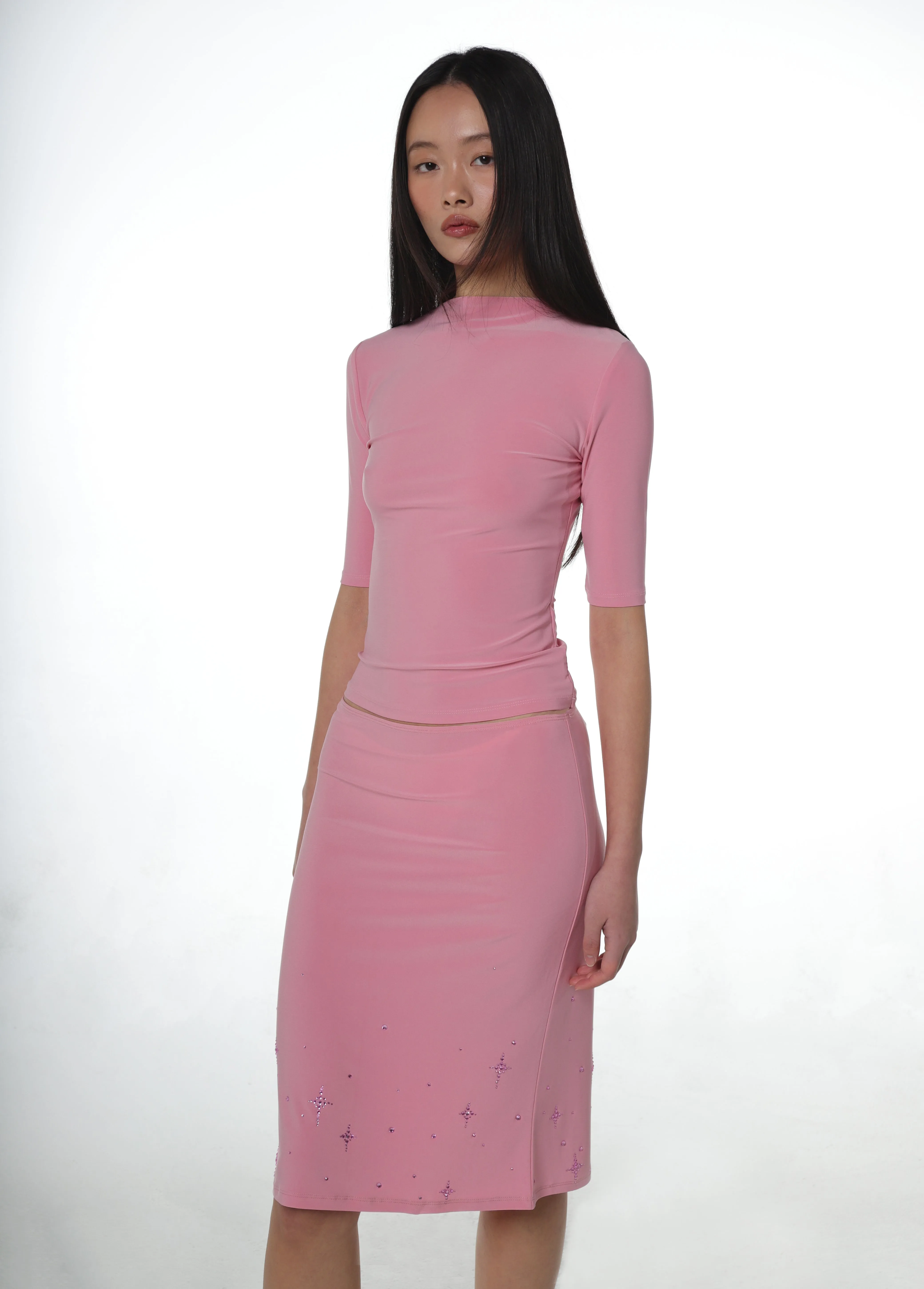 QUILL TOP IN PINK sold by Sandy Liang product image thumbnail 3