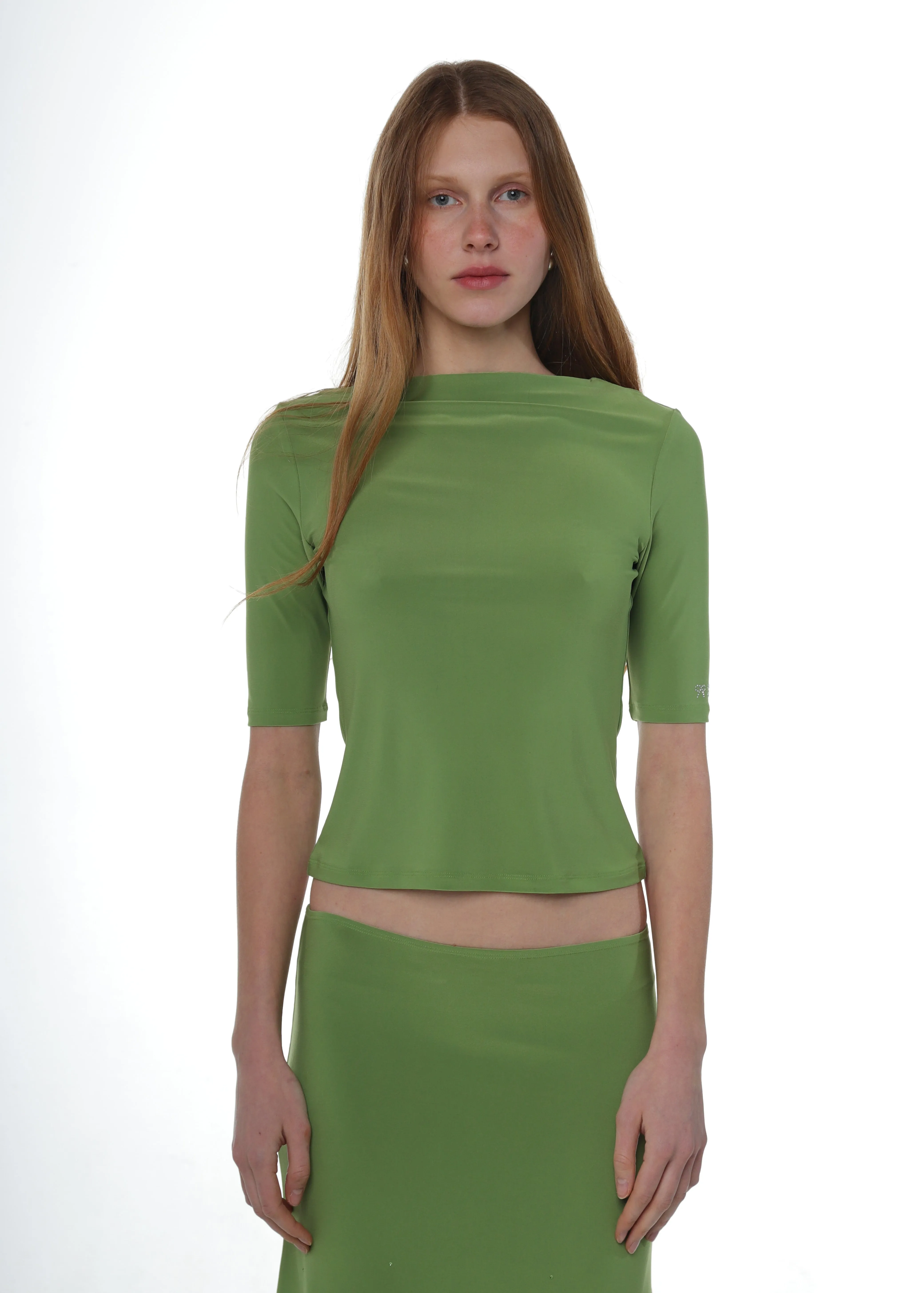 QUILL TOP IN LIME sold by Sandy Liang product image thumbnail 2
